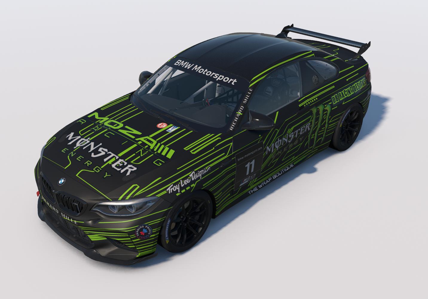 Preview of 2025 DB Racing Designs/MOZA Racing/Monster Energy BMW M2 CS Racing Livery by Drew Bennedick
