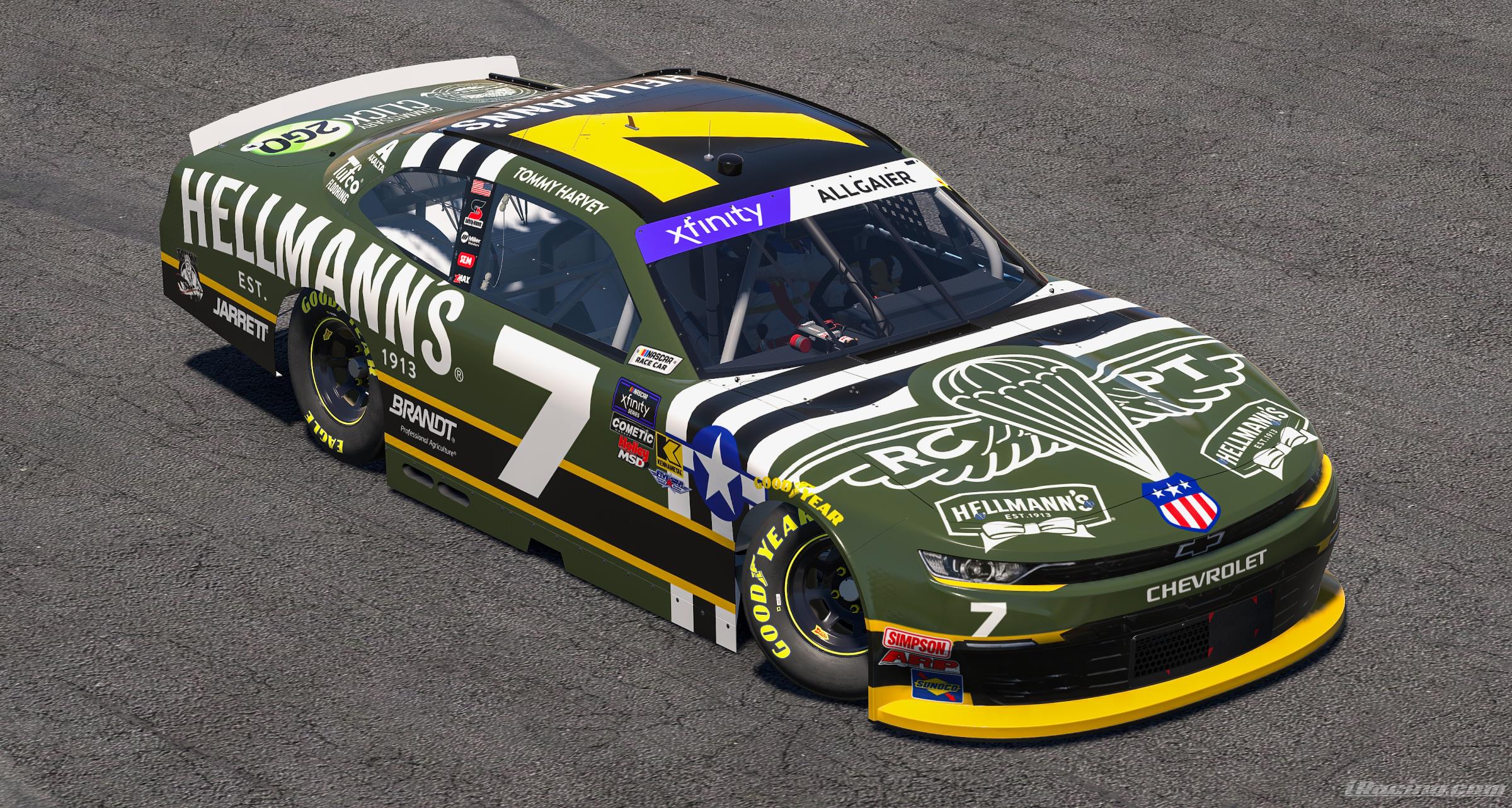 Preview of 2025 Justin Allgaier Hellmanns RCPT Chevrolet (No #s) by Ryan A Williams