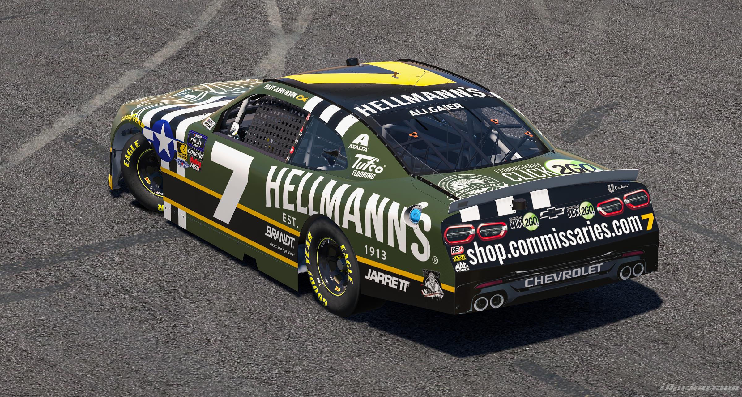 Preview of 2025 Justin Allgaier Hellmanns RCPT Chevrolet (No #s) by Ryan A Williams