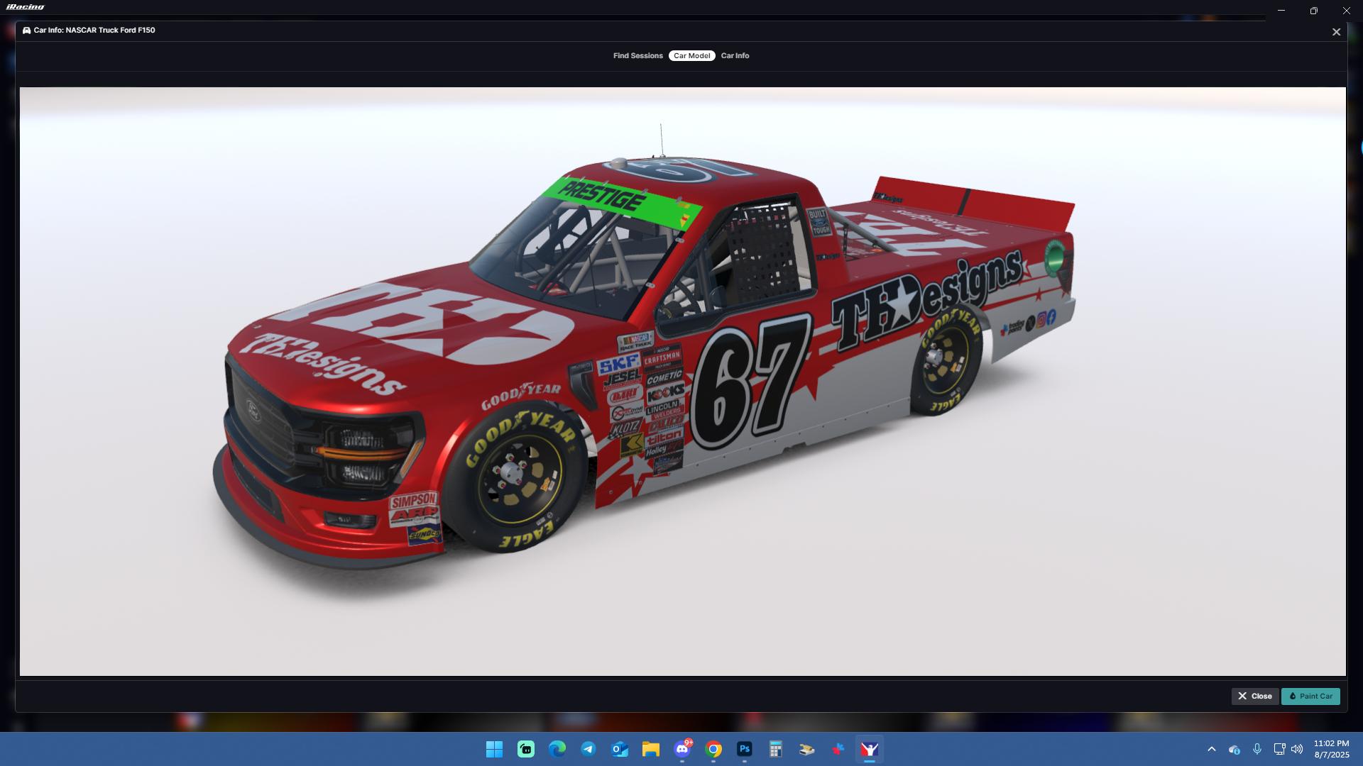 Preview of #67 - Connor Martucci - THDesigns - 2025 Prestige Truck Series by Teejay Handley