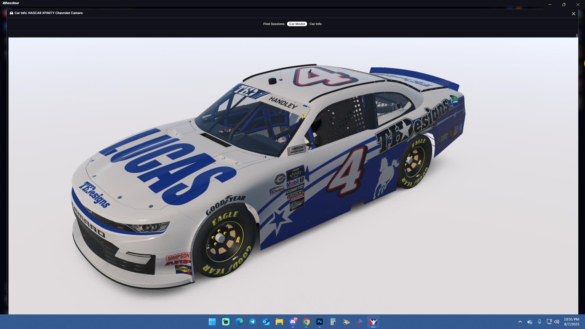 Preview of SimStamp - Christian Herklotz - THDesigns / LUCAS OIL - 2025 FedEx Xfinity Series by Teejay Handley