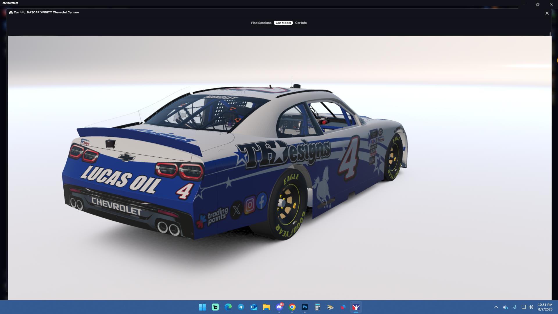 Preview of SimStamp - Christian Herklotz - THDesigns / LUCAS OIL - 2025 FedEx Xfinity Series by Teejay Handley