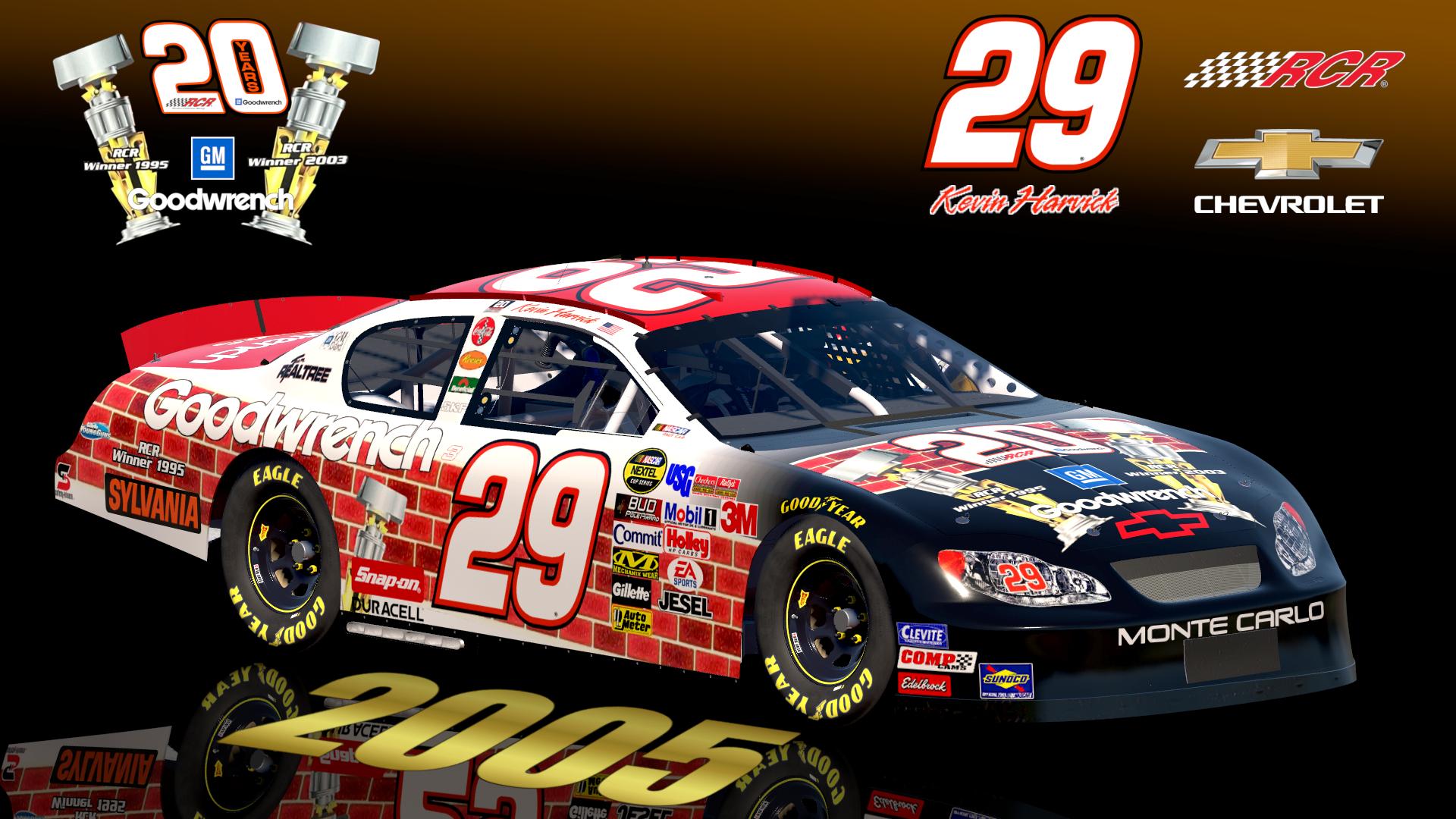 Preview of 2005 #29 Kevin Harvick 20 Years Brickyard 400 Chevrolet Monte Carlo Sim Stamped Number by Christian Budd