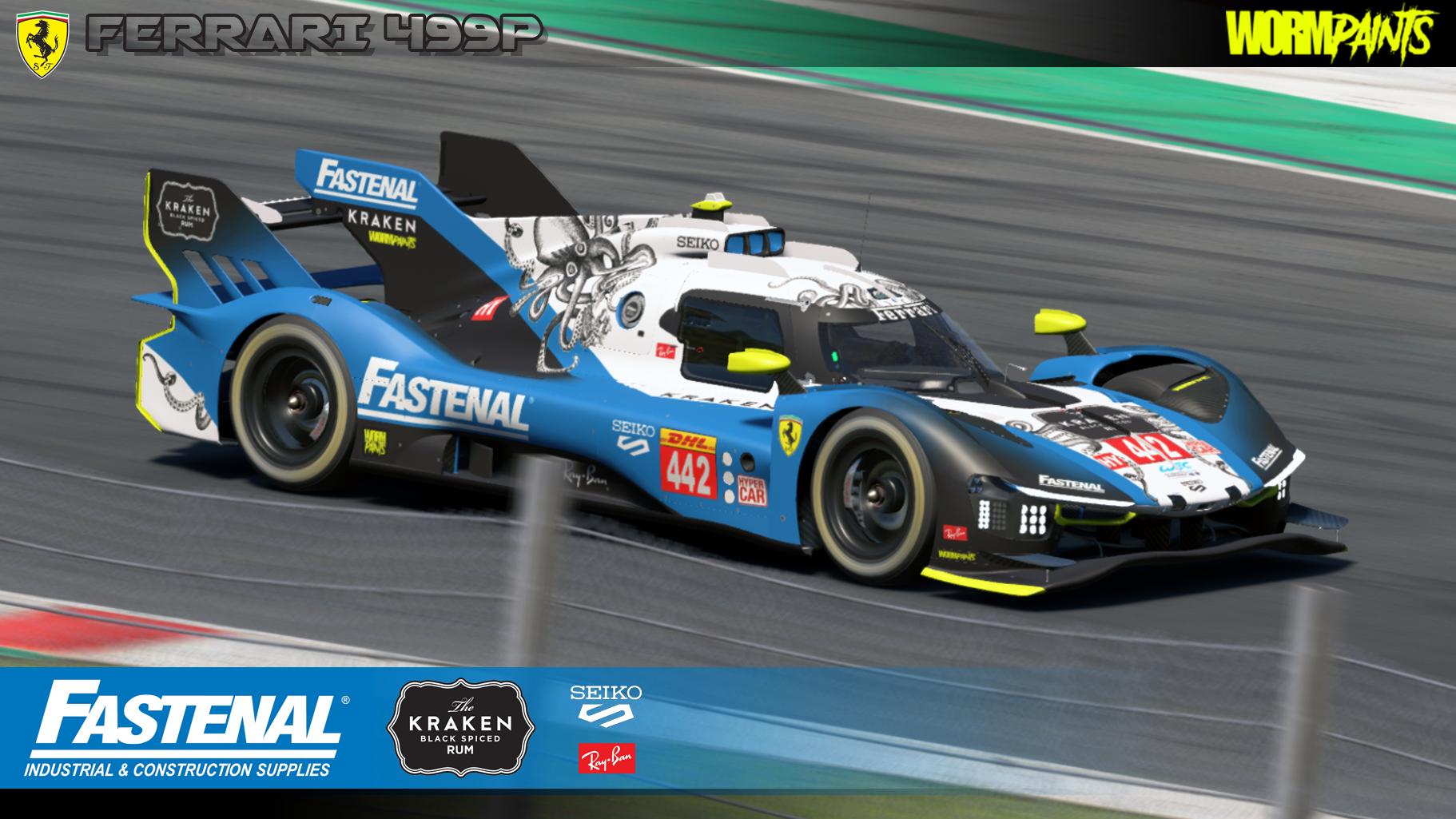 Preview of Fastenal Kraken Ferrari 499P by WormPaints by Kyle S.
