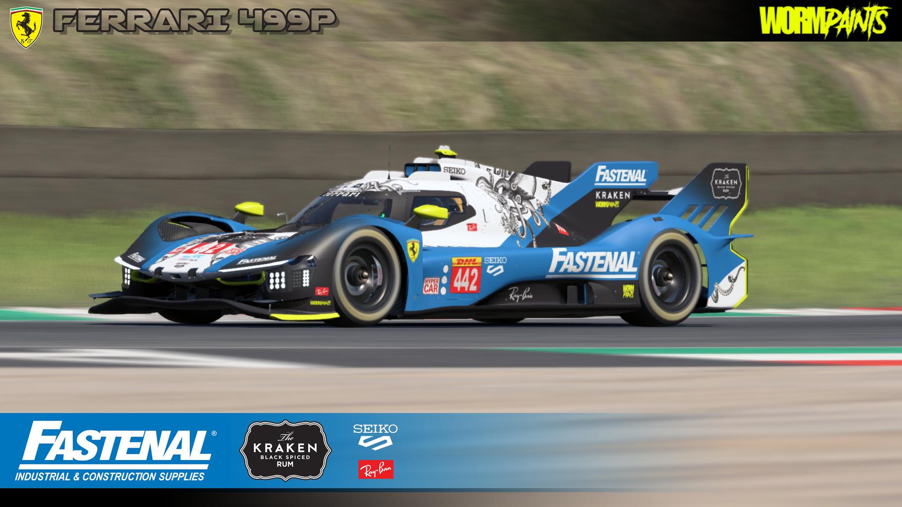 Preview of Fastenal Kraken Ferrari 499P by WormPaints by Kyle S.