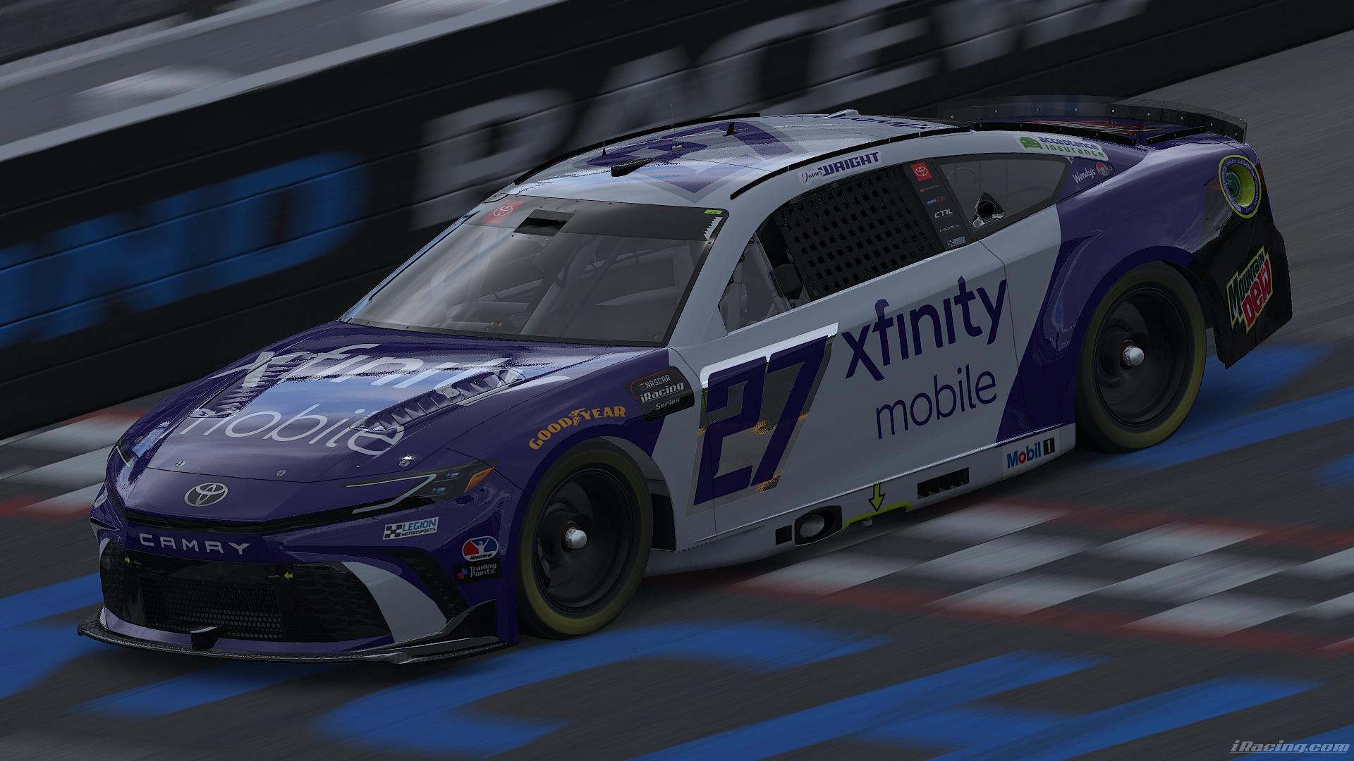 Preview of James Wright #27 Xfinity Mobile Toyota Camry by Caleb Eichler