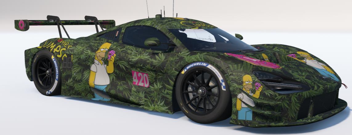 Preview of Homer Simpson Weed Bush McLaren 720s EVO GT3 by Todd Schwarz