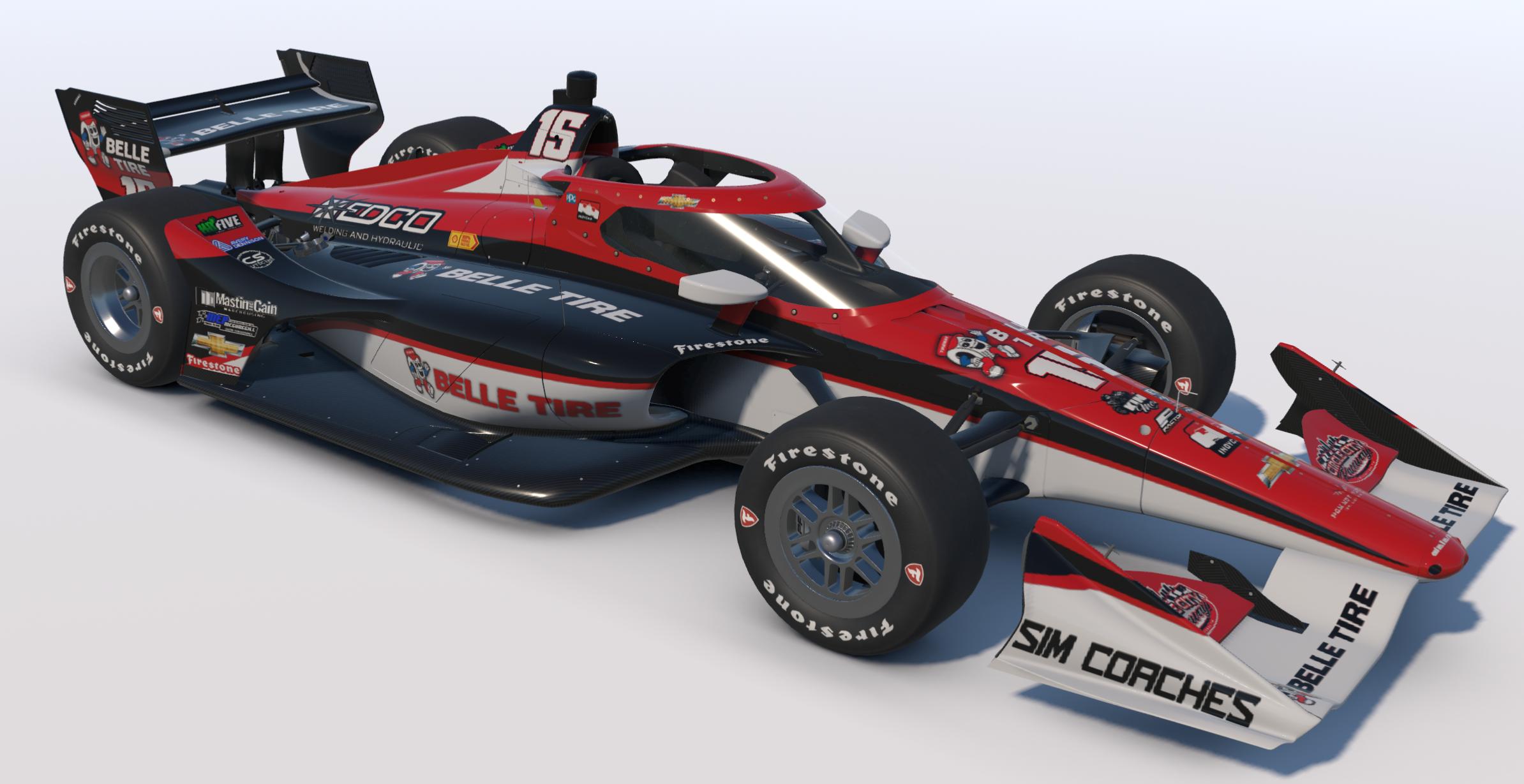 Preview of #15 Belle Tire Chevy Dallara IR18 ICAR Series Scheme by Kendrick Hom