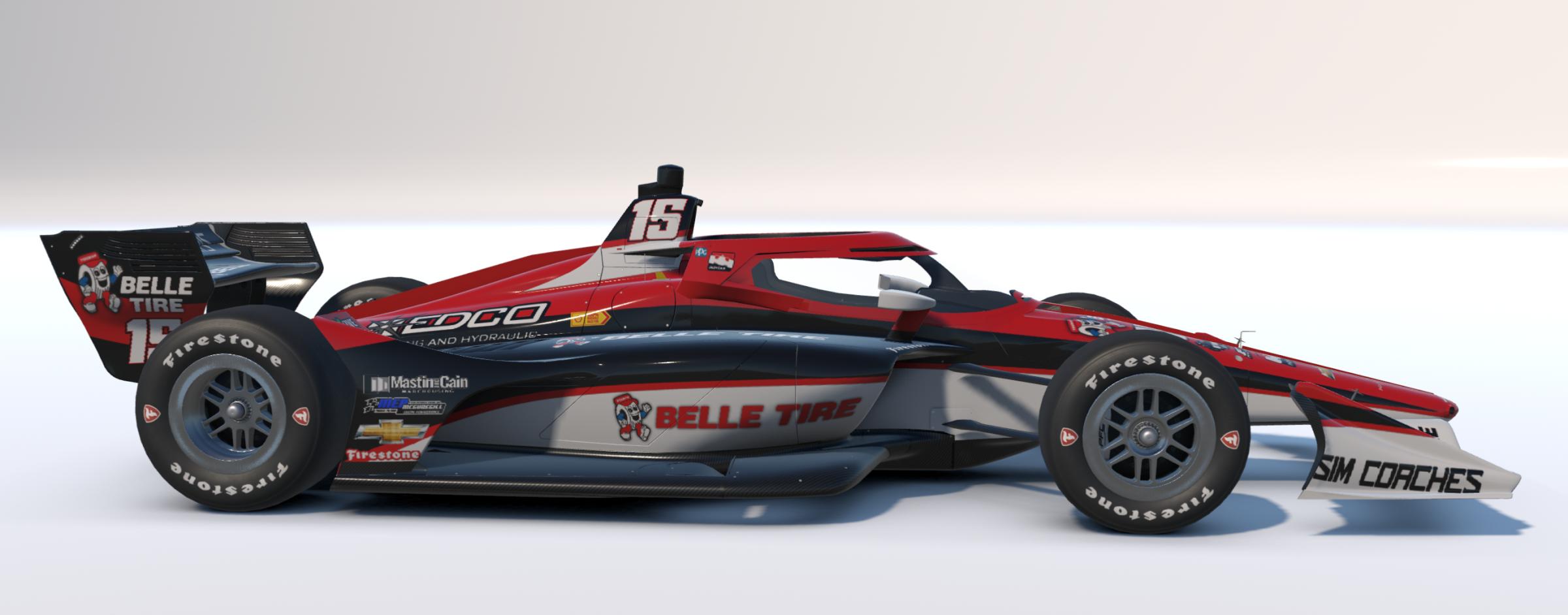 Preview of #15 Belle Tire Chevy Dallara IR18 ICAR Series Scheme by Kendrick Hom
