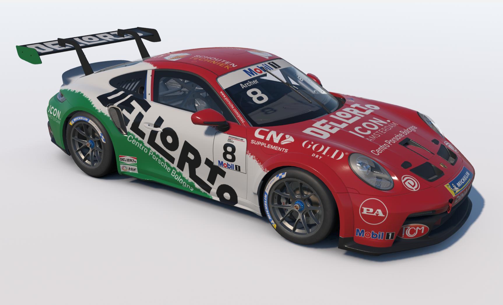 Preview of Dirk Schouten Car #8 Dinamic Motorsport - 2025 Porsche Mobil1 Supercup by Keith Archer