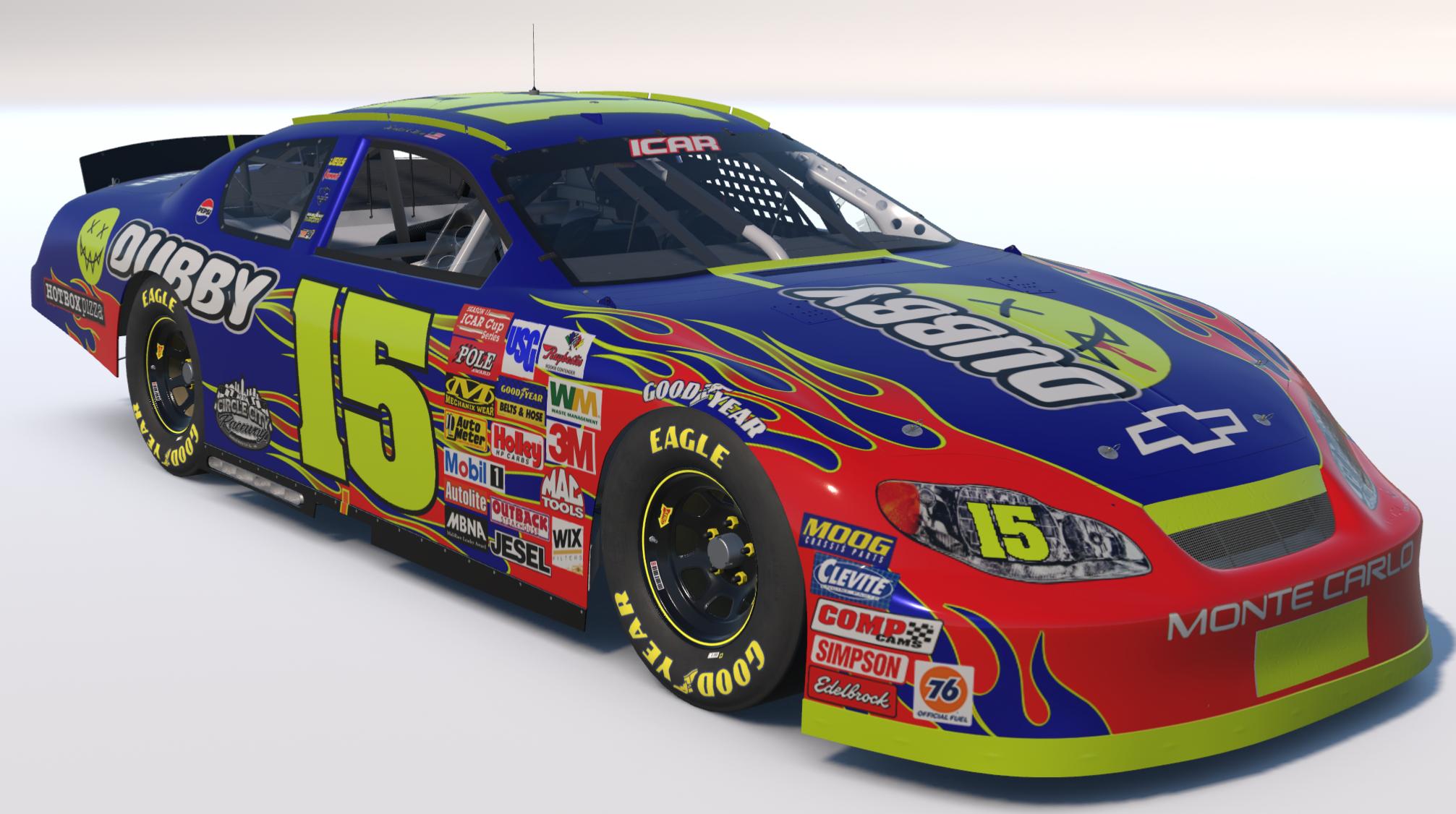 Preview of #15 Dubby Energy Chevy Monte Carlo Gen 4 Speedway Scheme by Kendrick Hom