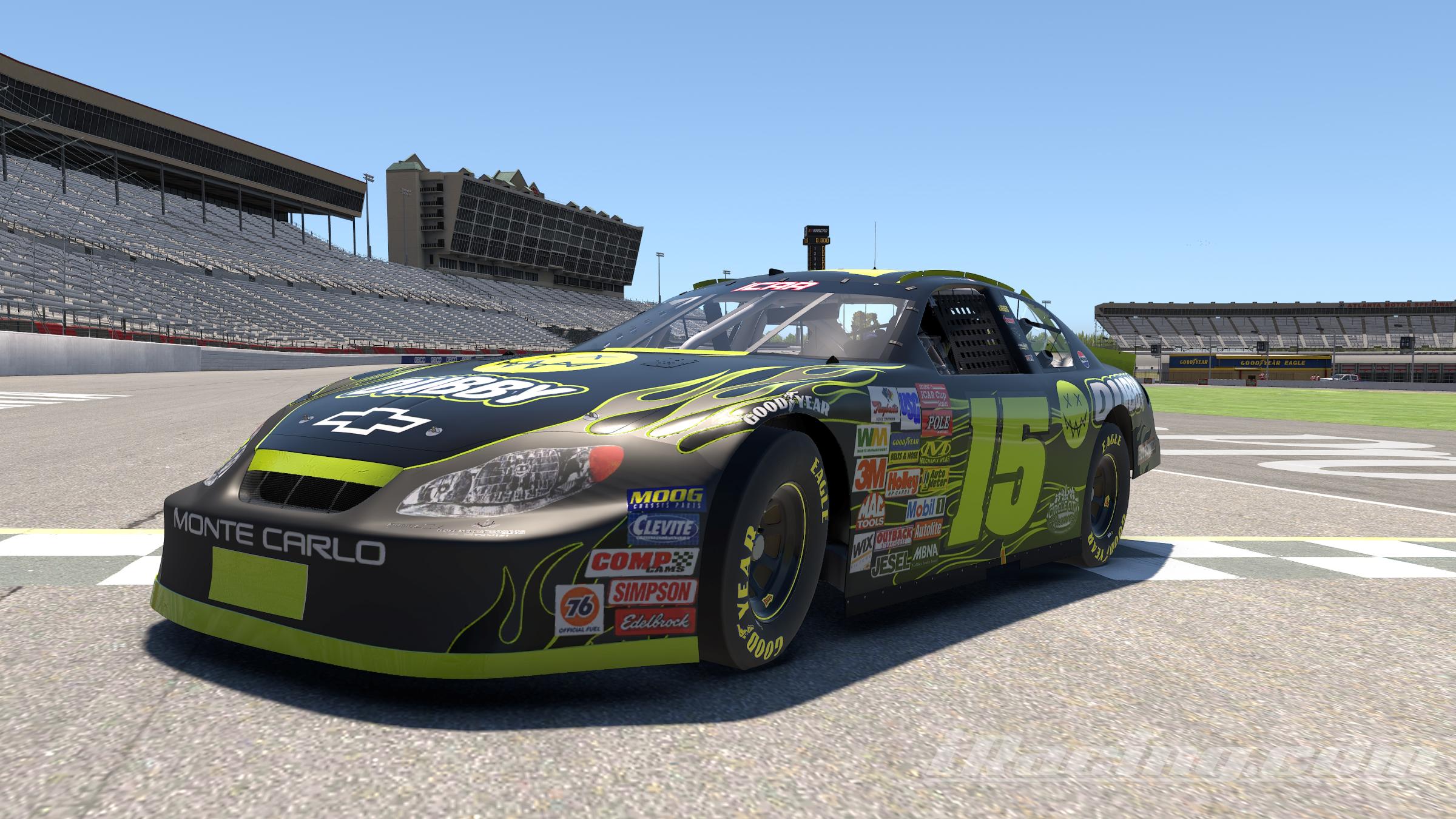Preview of Kendrick Homs #15 ICAR Chevrolet Monte Carlo Dubby Energy Midnight Fire Speedway Scheme by Kendrick Hom