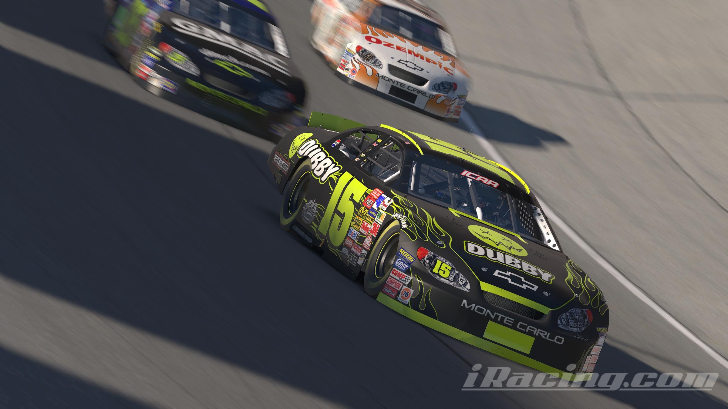 Preview of Kendrick Homs #15 ICAR Chevrolet Monte Carlo Dubby Energy Midnight Fire Speedway Scheme by Kendrick Hom