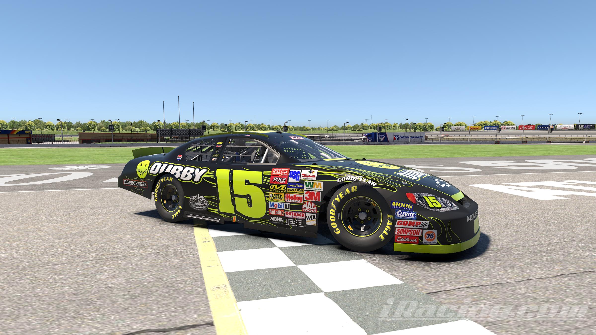 Preview of Kendrick Homs #15 ICAR Chevrolet Monte Carlo Dubby Energy Midnight Fire Speedway Scheme by Kendrick Hom