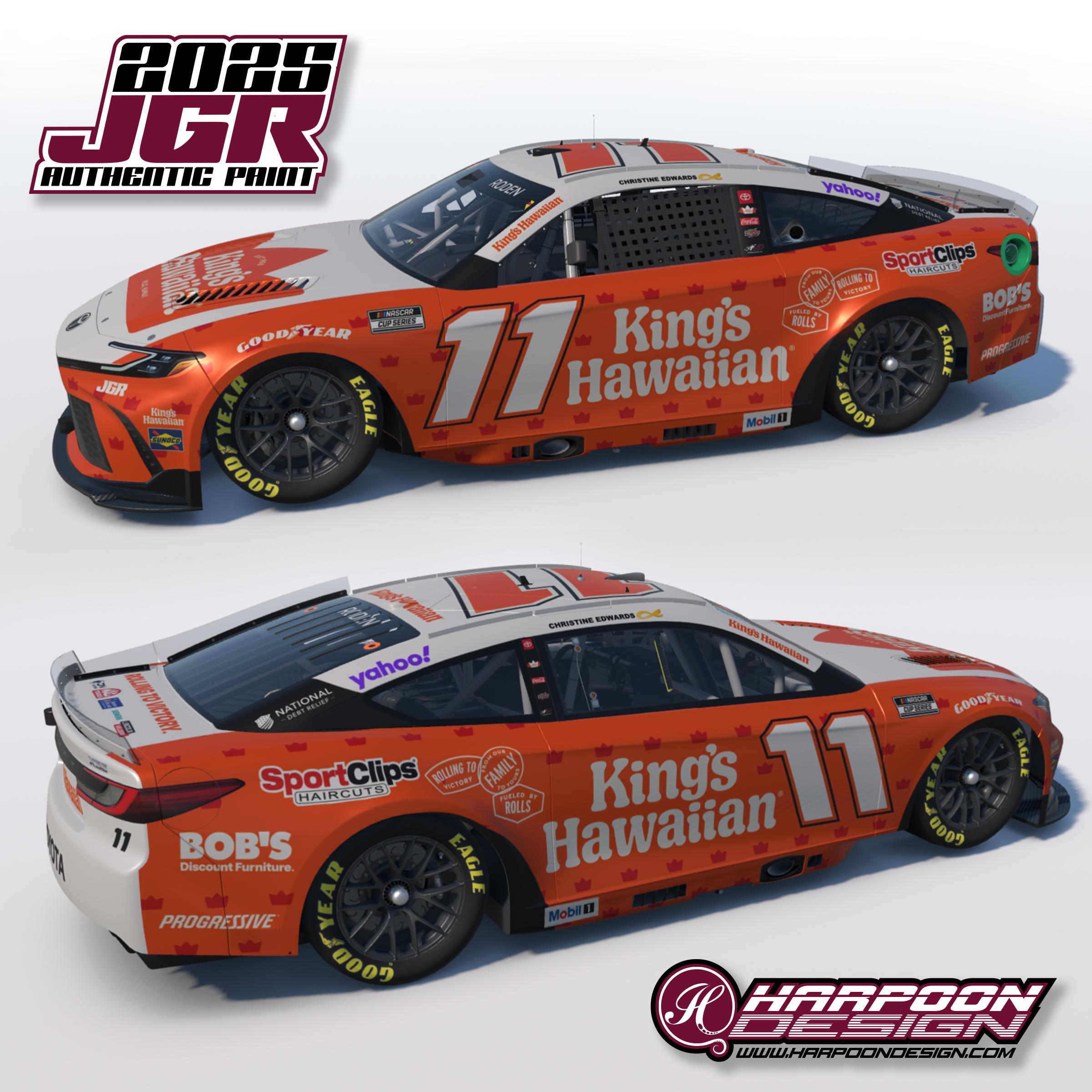 Preview of 2025 Denny Hamlin Kings Hawaiian Daytona Camry by Brantley Roden