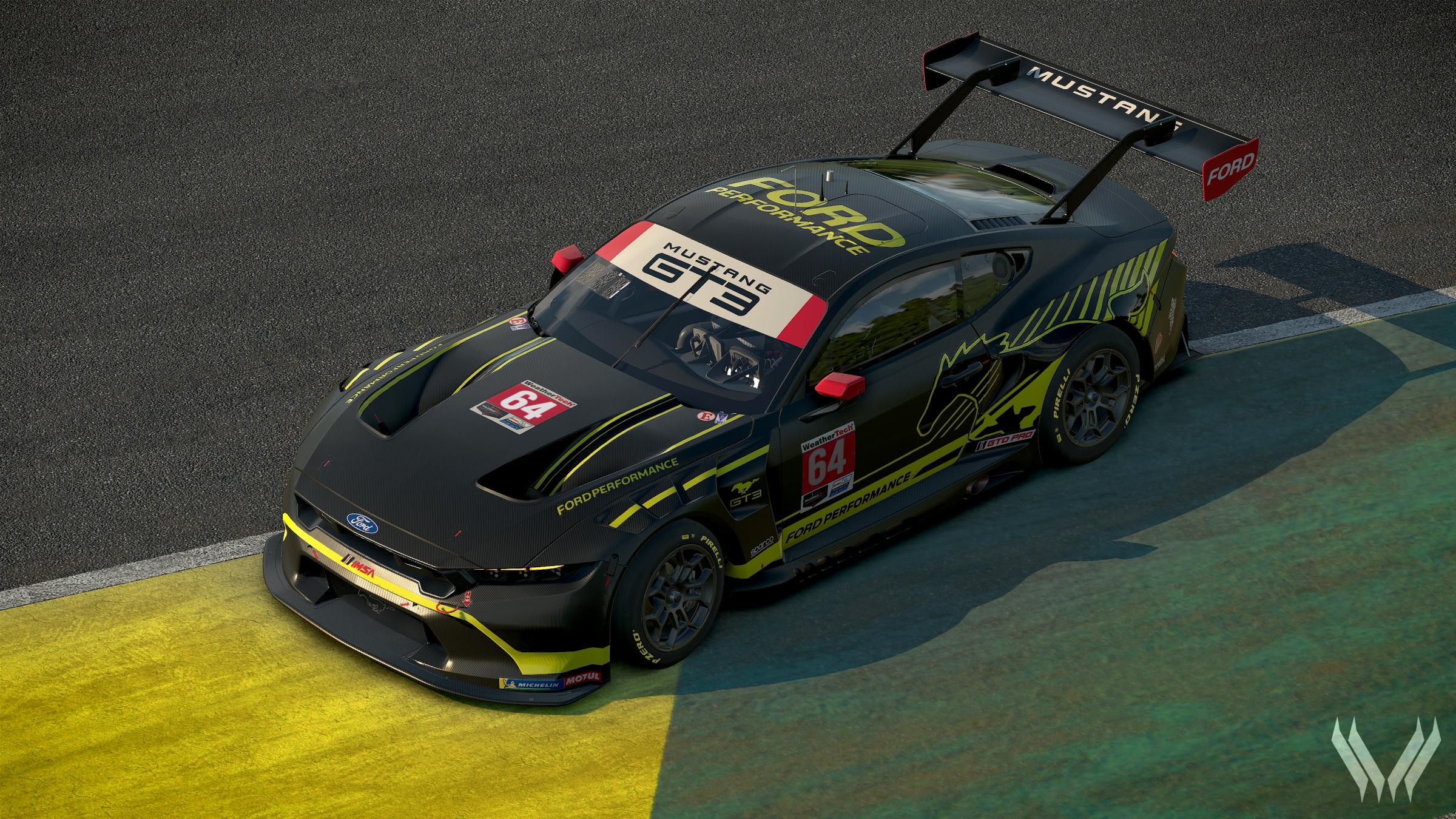 Preview of "Liquid Carbon" Ford Mustang GT3 #64 by Max Monta&ntilde;o