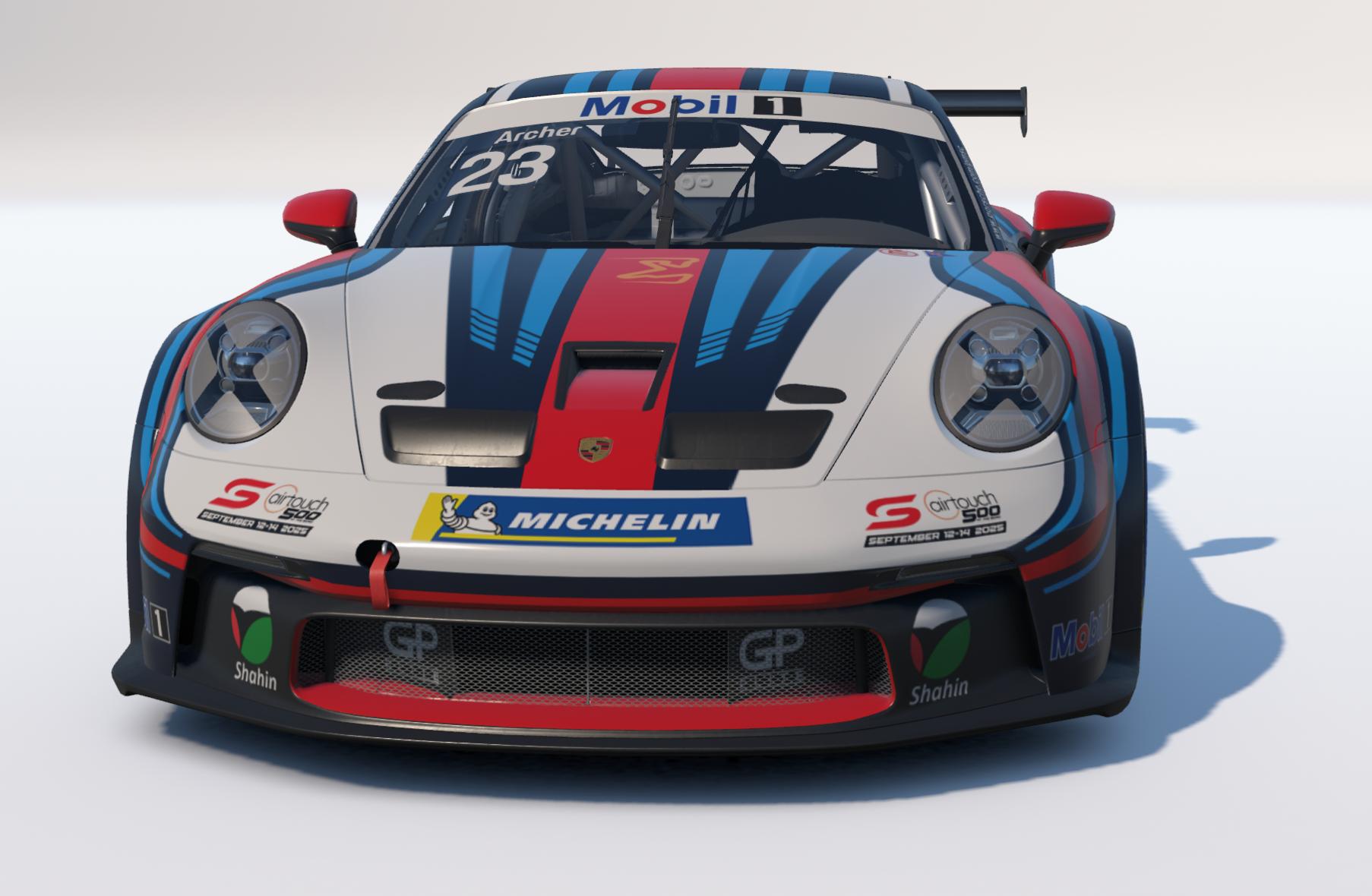 Preview of Samer Shahin Car #23 GP Elite team - 2025 Porsche Mobil1 Supercup by Keith Archer