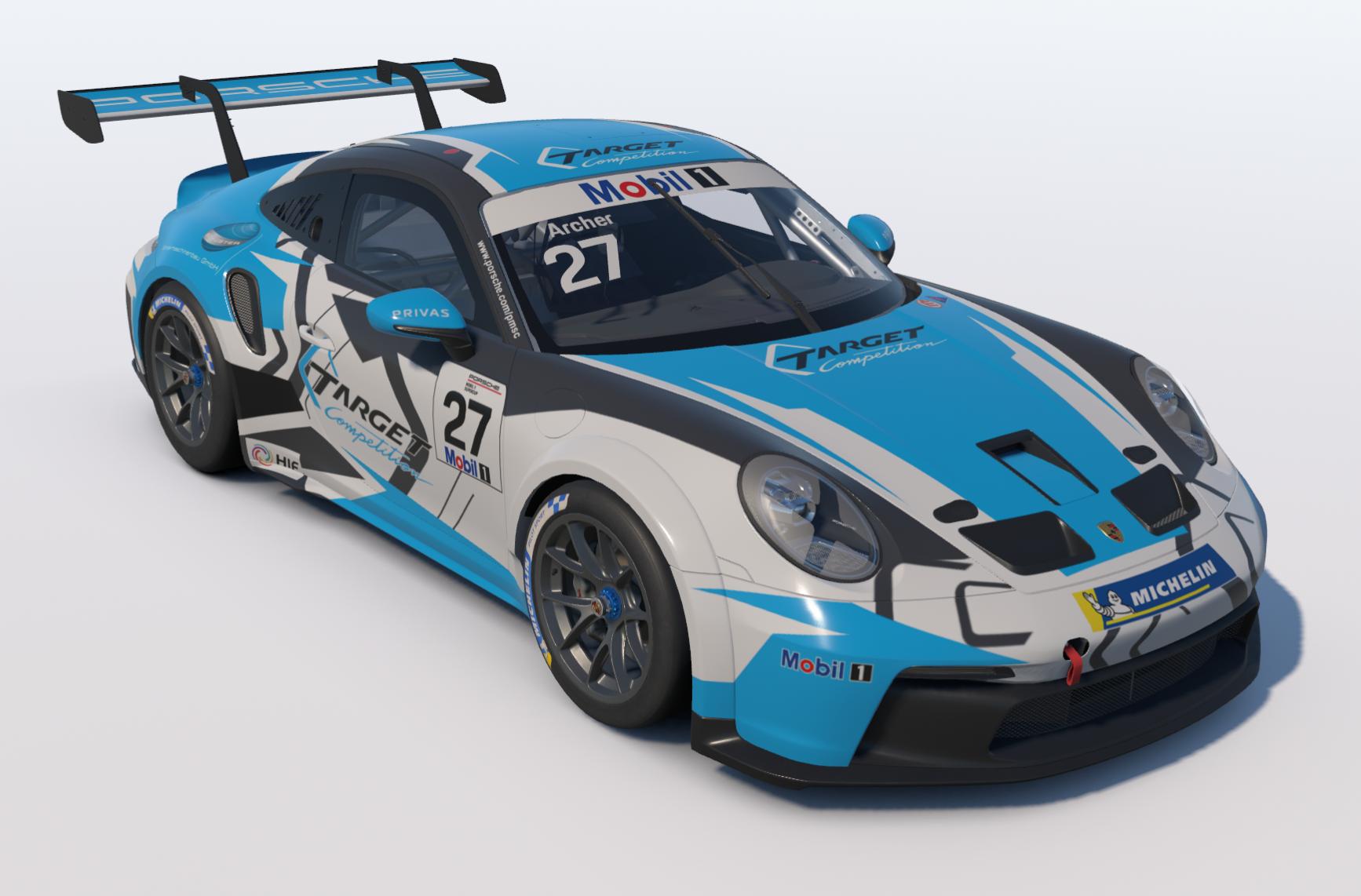 Preview of Alexander Tauscher Car #27 Target Competition - 2025 Porsche Mobil1 Supercup by Keith Archer
