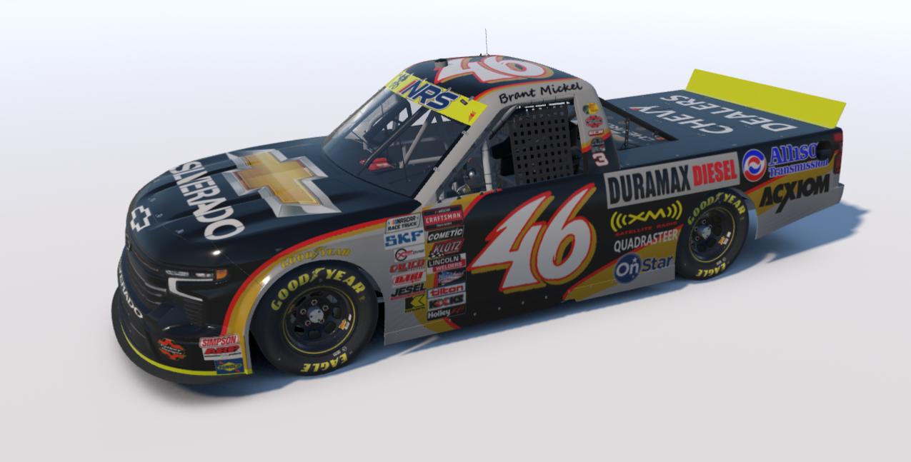 Preview of DSM 46 Dennis Setzer Throwback Silverado playoff banner by Brant Mickel