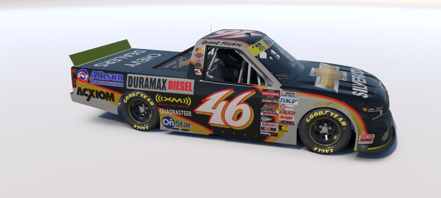 Preview of DSM 46 Dennis Setzer Throwback Silverado playoff banner by Brant Mickel