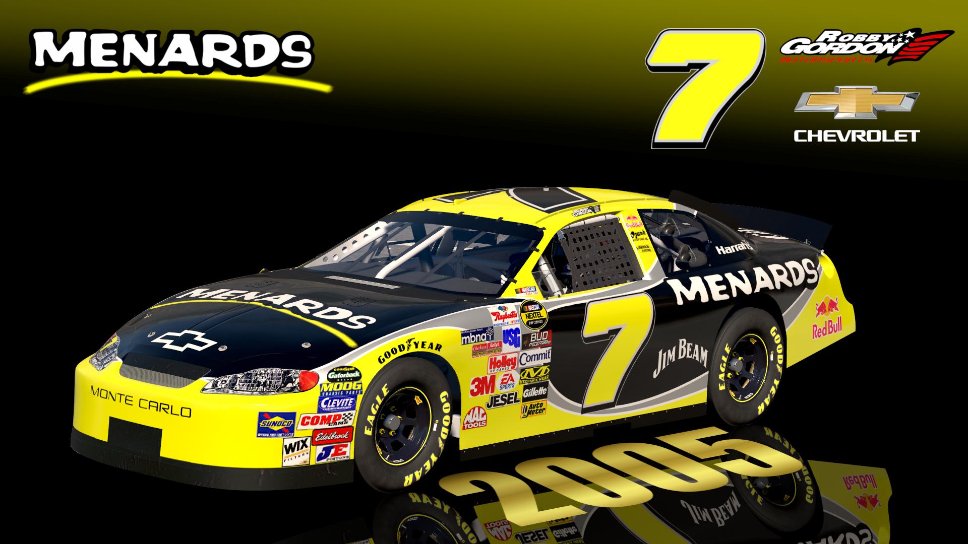 Preview of (SS) 2005 #7 Robby Gordon Menards Chevrolet Monte Carlo Sim Stamped Number by Christian Budd