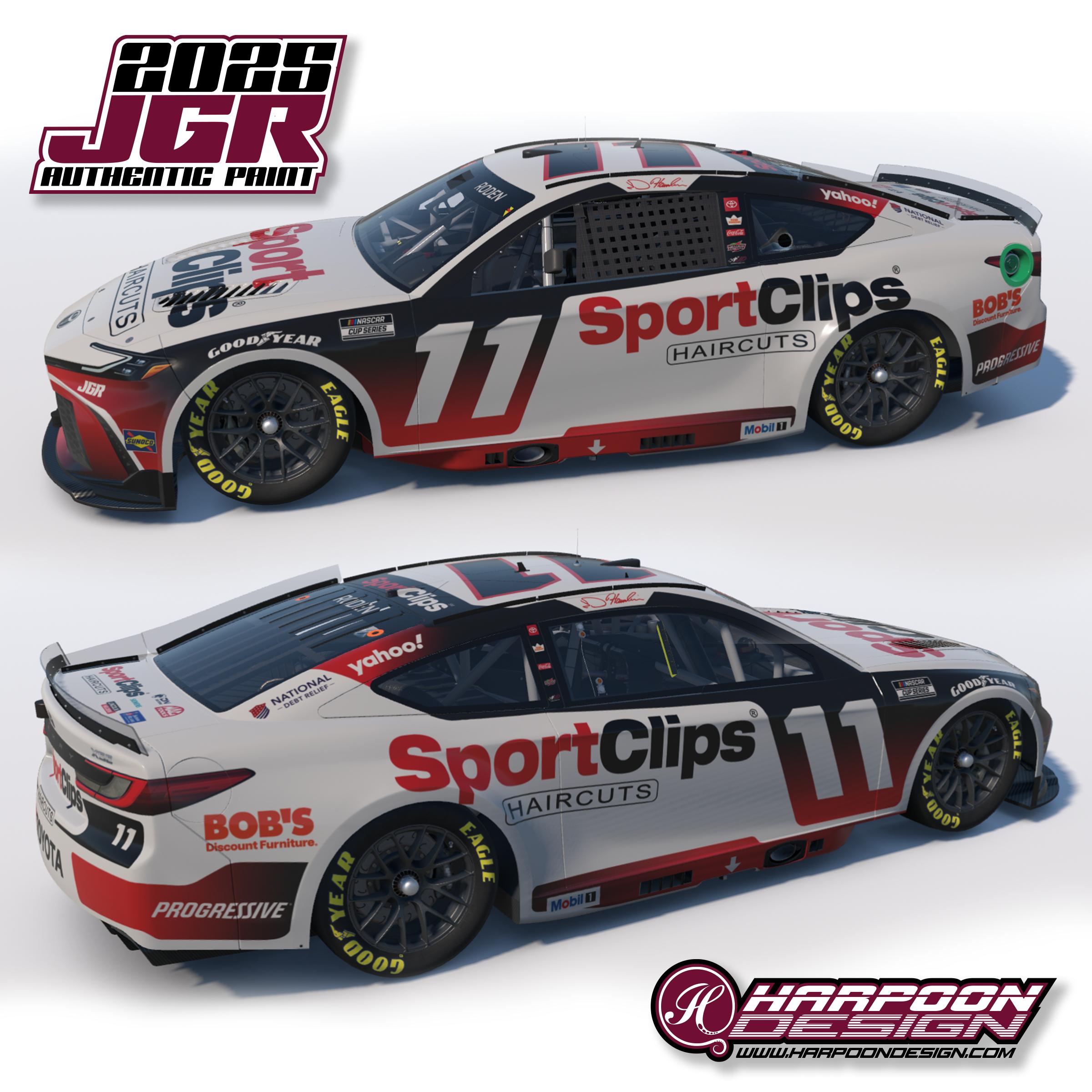 Preview of 2025 Denny Hamlin Sport Clips Camry Darlington by Brantley Roden