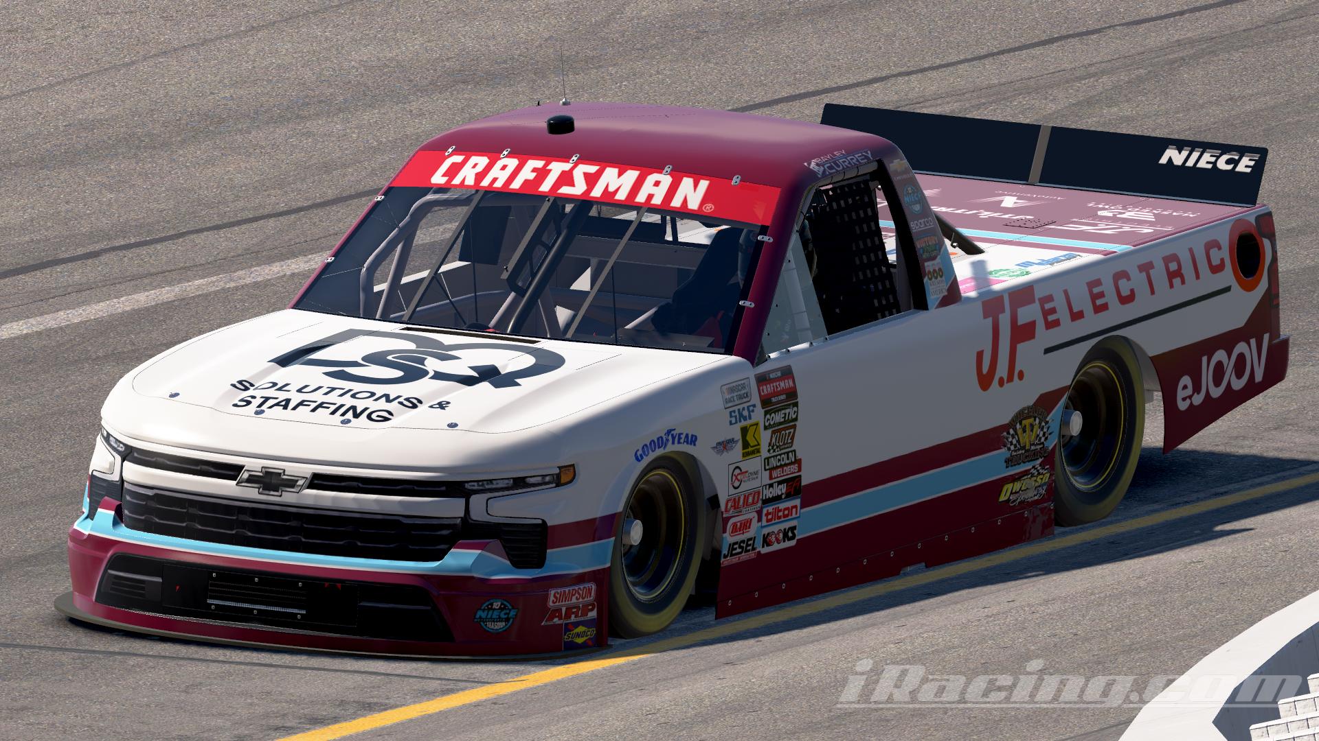 Preview of 2025 Bayley Currey DQS Solutions & Staffing Co-Branded Chevrolet Silverado RST (No Numbers) by Leighton B Sibille