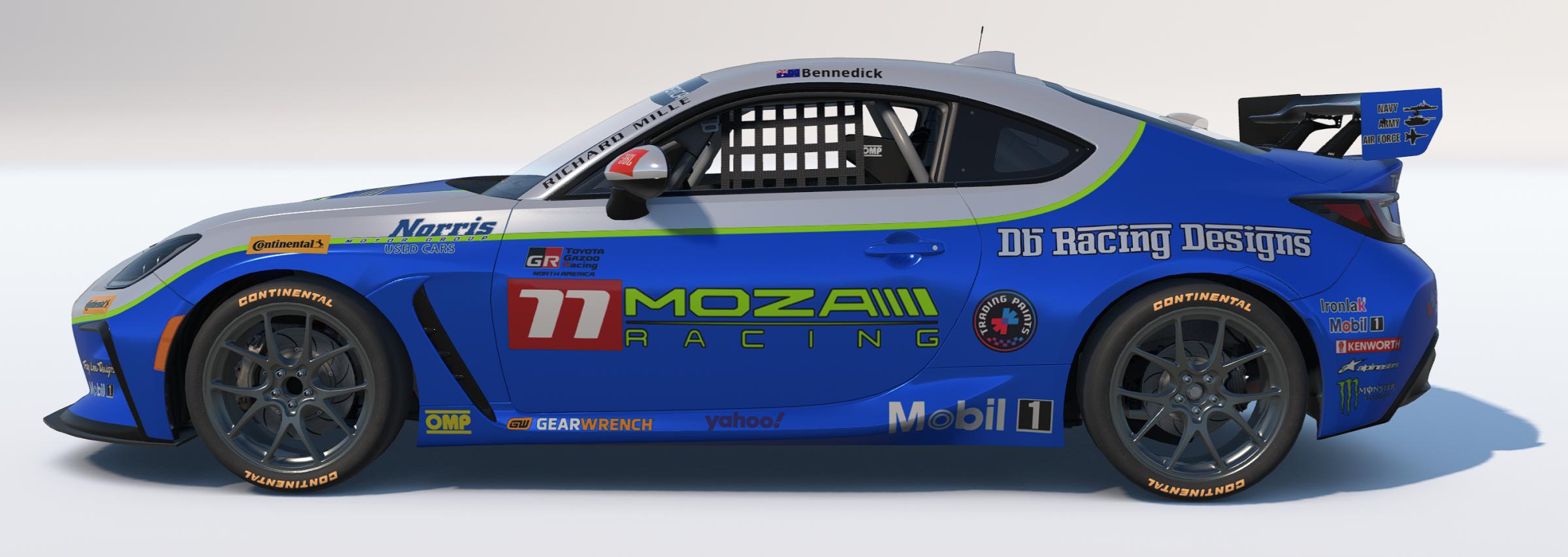 Preview of 2025 DB Racing Designs/MOZA Racing/Norris Motor Group Used Cars Toyota GR86 by Drew Bennedick