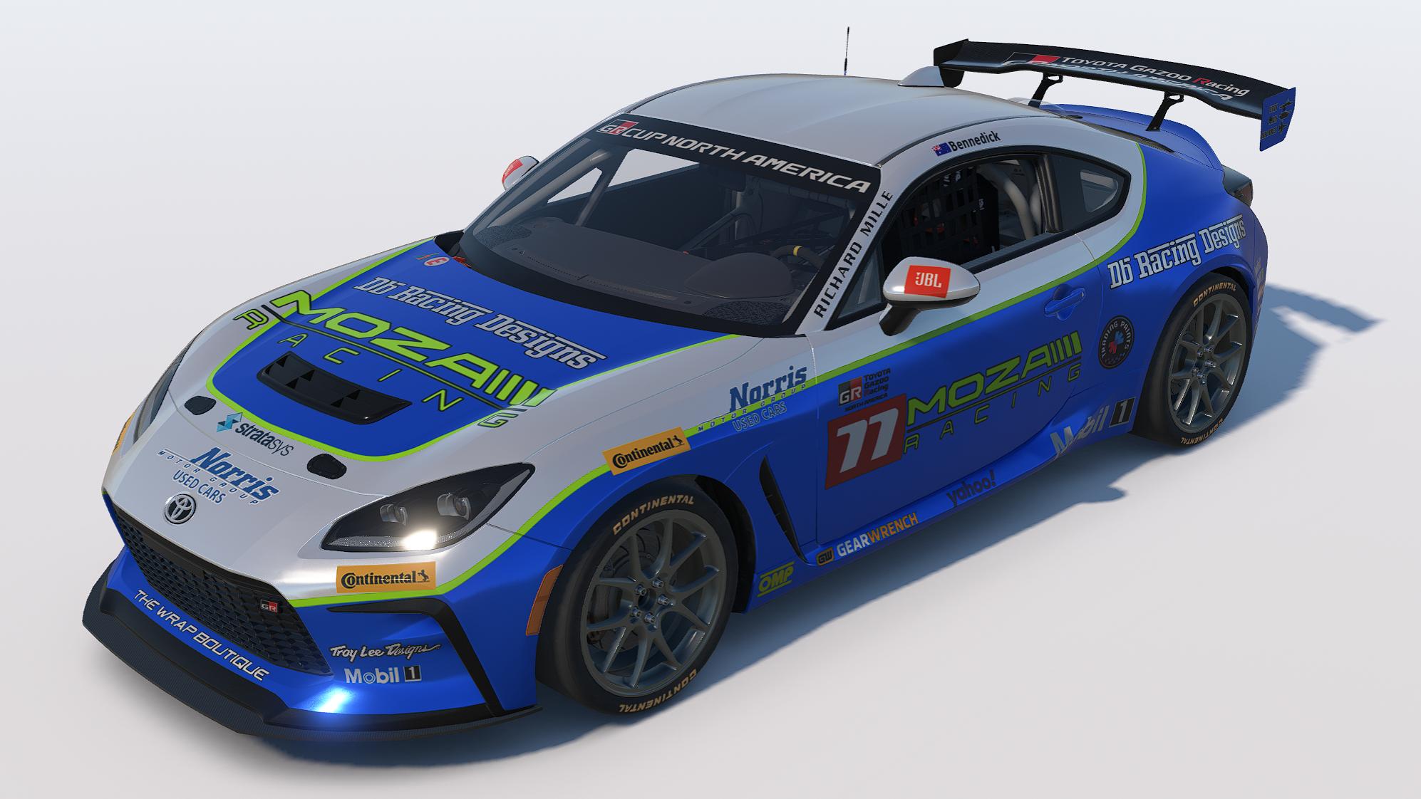 Preview of 2025 DB Racing Designs/MOZA Racing/Norris Motor Group Used Cars Toyota GR86 by Drew Bennedick