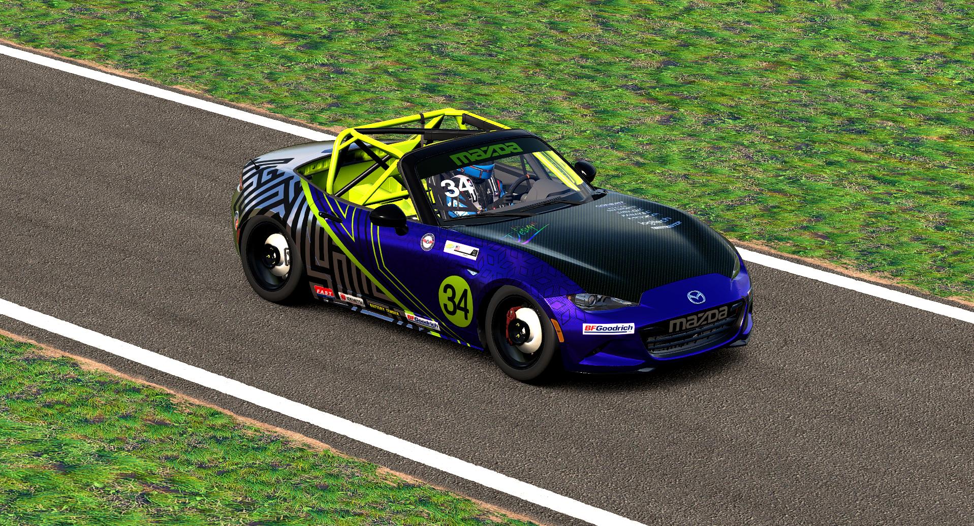 Preview of Mazda Mx5 Carbon Yellow Purple Chrome Sim Lines by Kevin W.