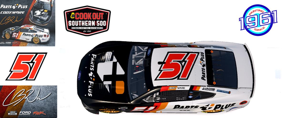 Preview of  2025 RWR Cody Ware / Parts Plus Ford Mustang Dark Horse at Darlington. by Micael Hagstrom