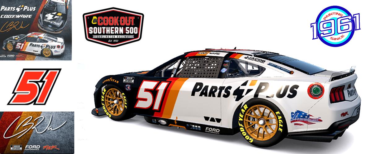 Preview of  2025 RWR Cody Ware / Parts Plus Ford Mustang Dark Horse at Darlington. by Micael Hagstrom