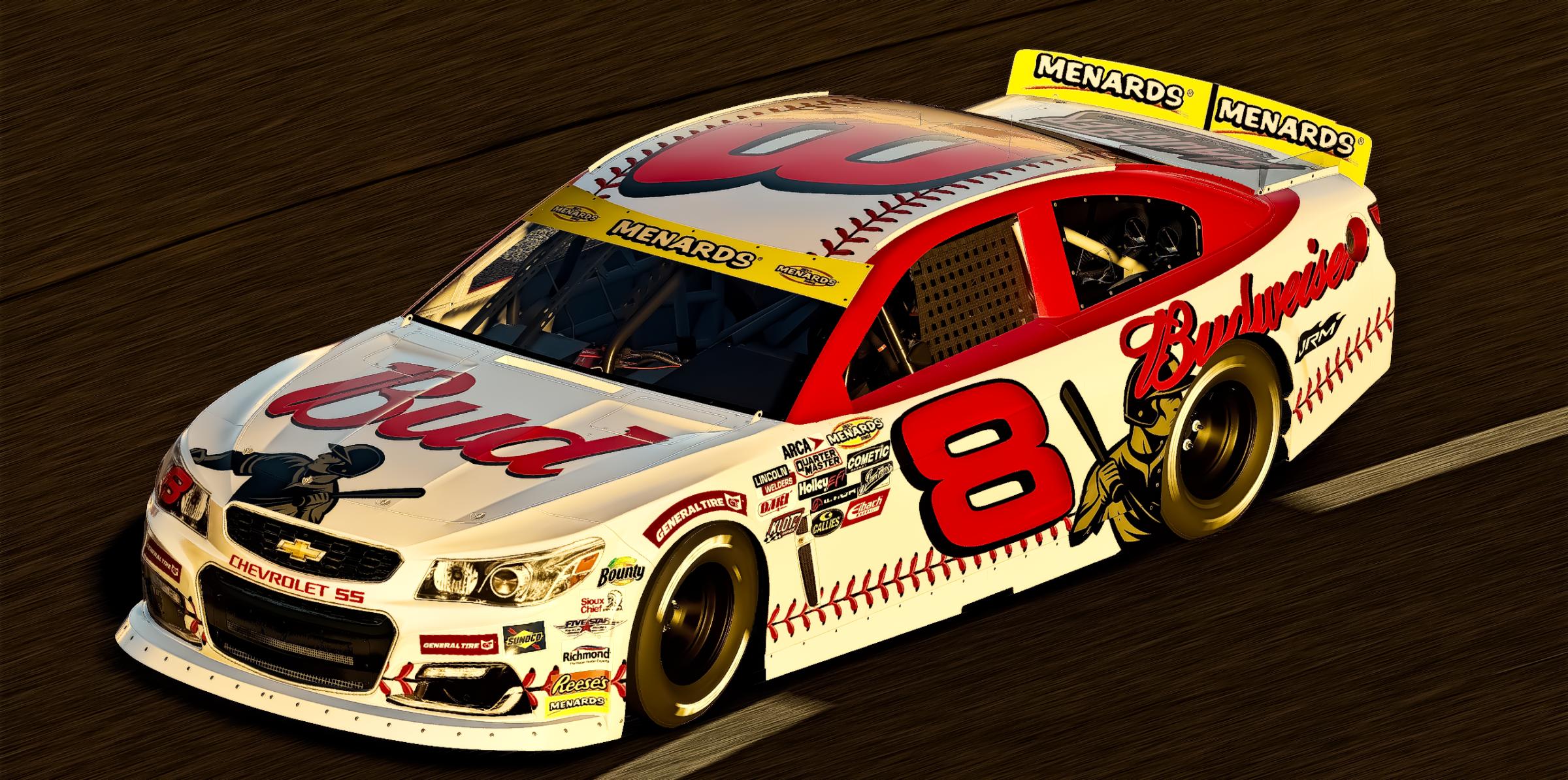 Preview of Dale Jr Fictional Budweiser Baseball Car No Number by Jeff Slaughter