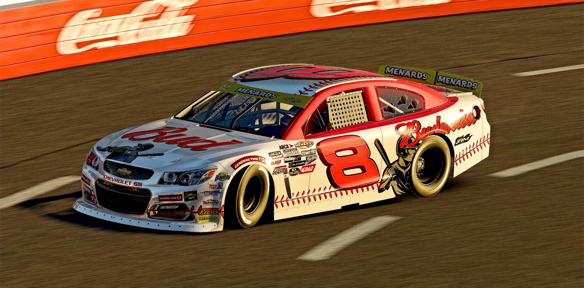 Preview of Dale Jr Fictional Budweiser Baseball Car No Number by Jeff Slaughter