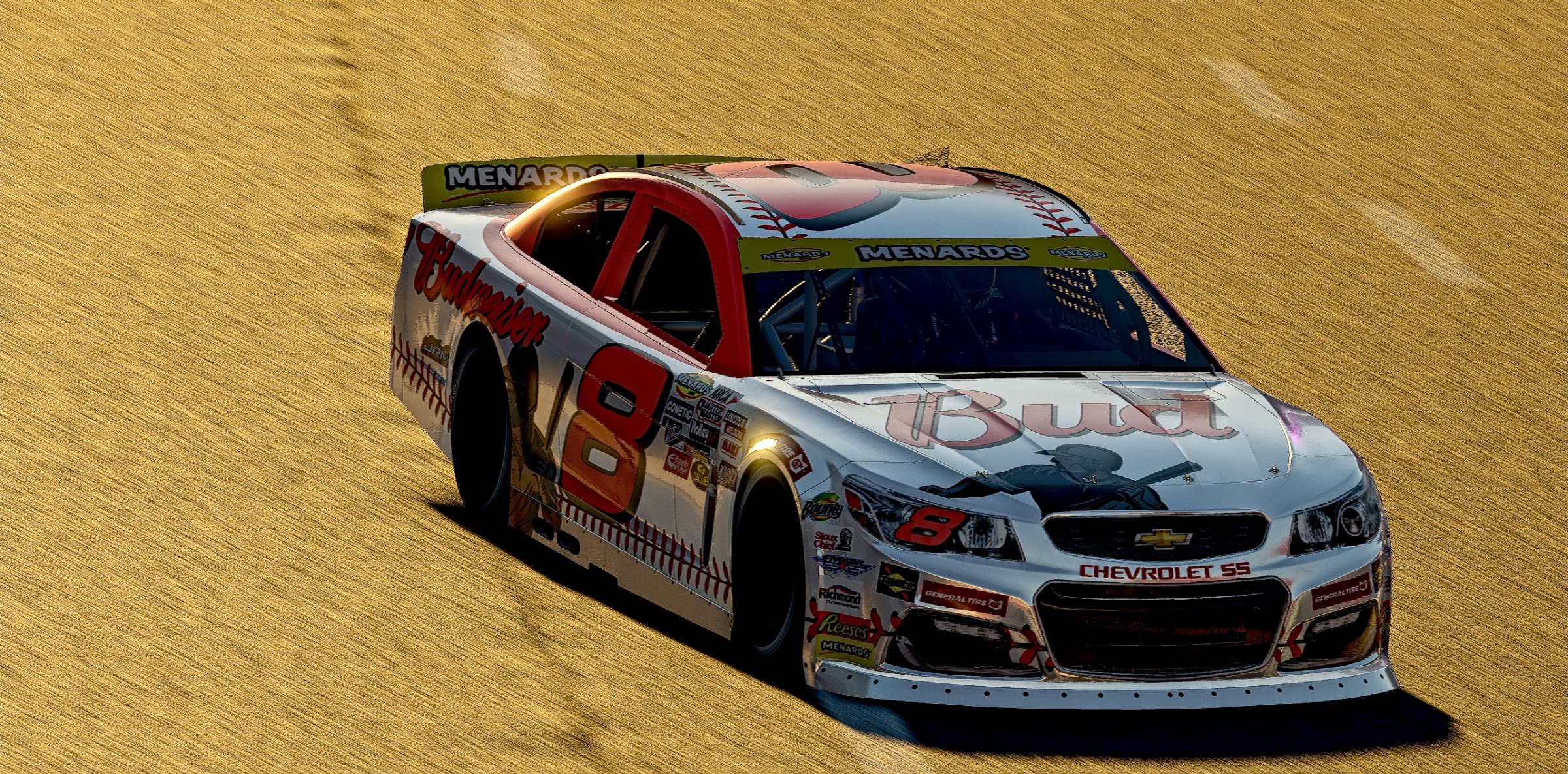 Preview of Dale Jr Fictional Budweiser Baseball Car No Number by Jeff Slaughter
