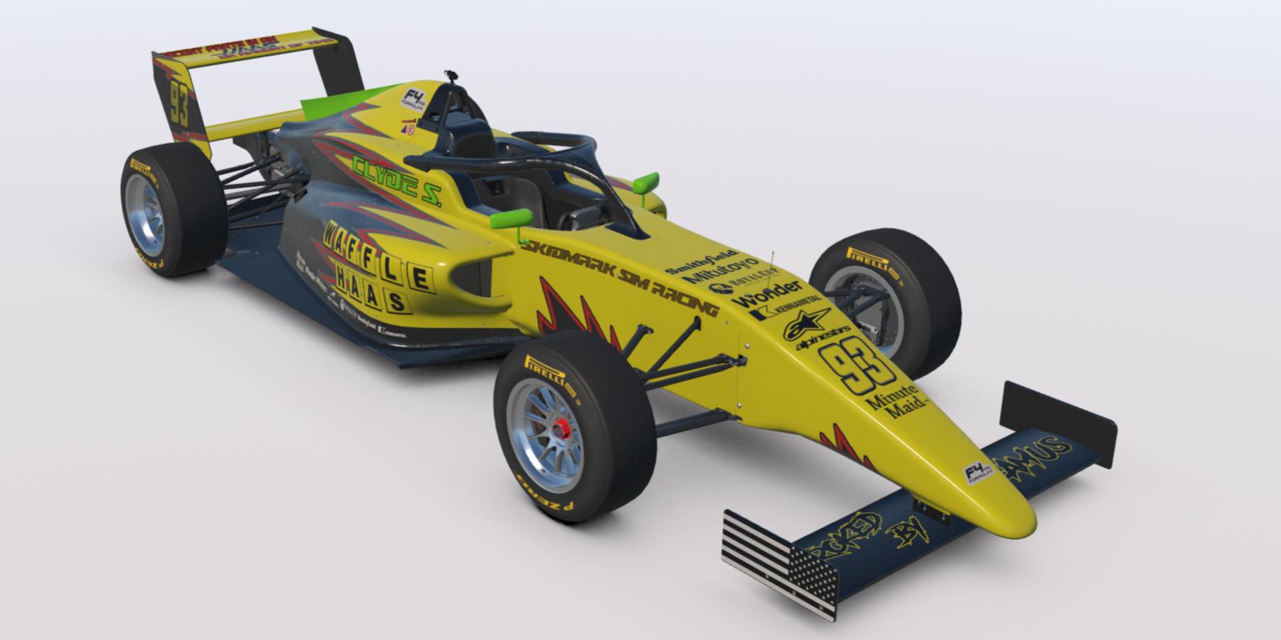 Preview of Clydes Waffle Haas F4 Livery by Clyde Simmons