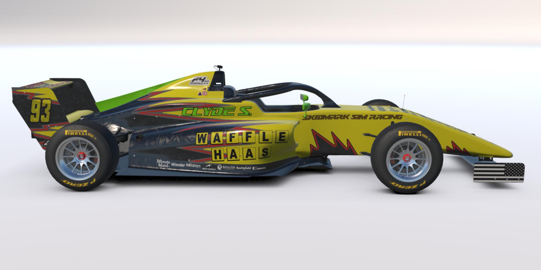 Preview of Clydes Waffle Haas F4 Livery by Clyde Simmons