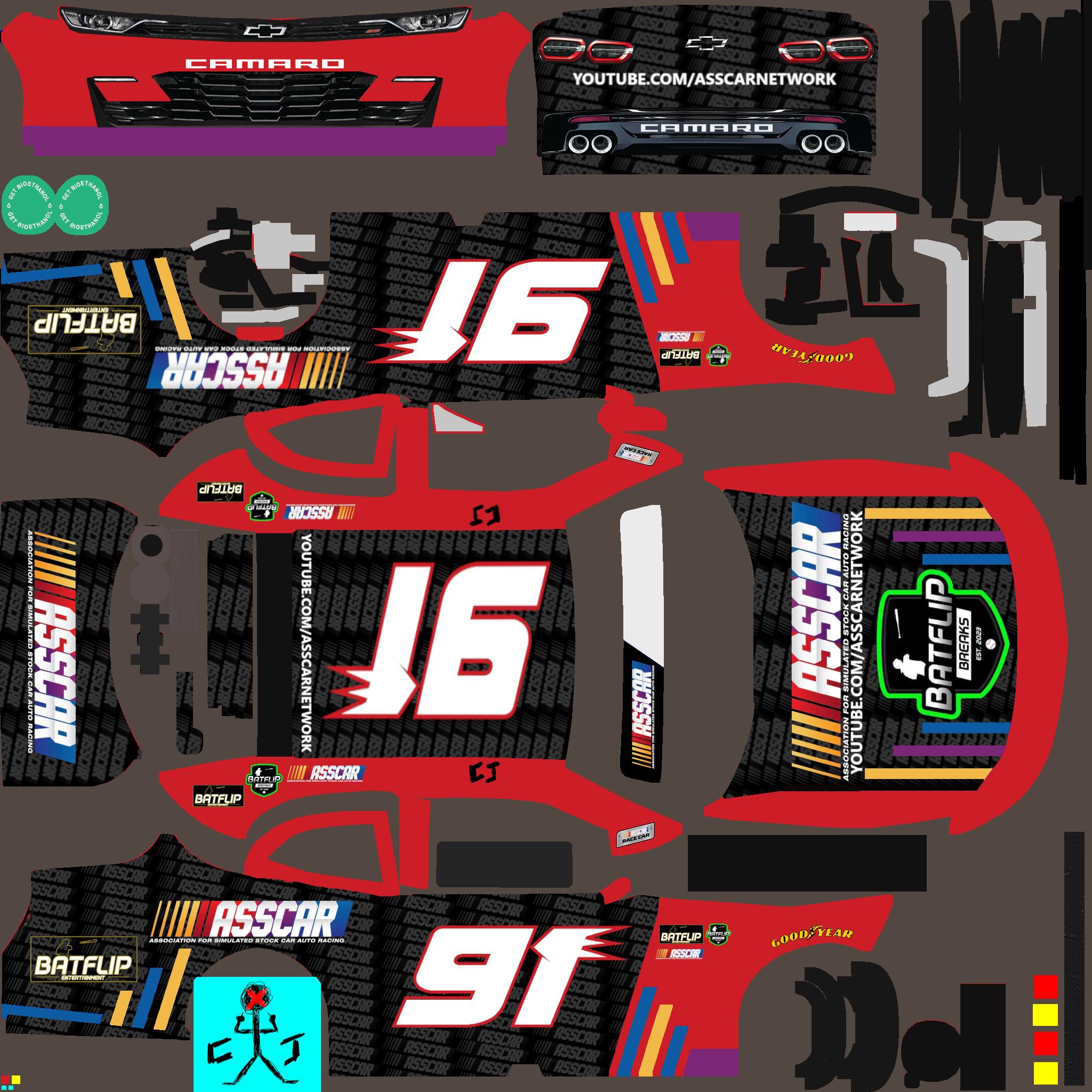 Preview of ASSCAR Season 12 Scheme (Xfinity Camaro) by Cooper Johnson
