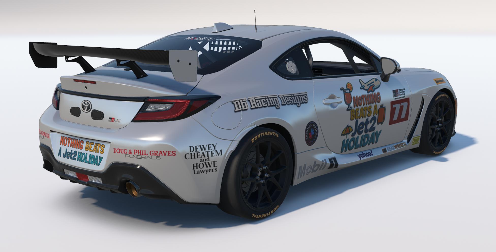 Preview of Nothing Beats a Jet2 Holiday/DB Racing Designs Toyota GR86 Livery by Drew Bennedick