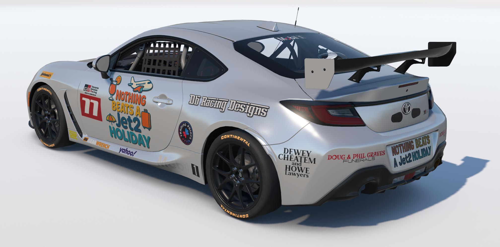 Preview of Nothing Beats a Jet2 Holiday/DB Racing Designs Toyota GR86 Livery by Drew Bennedick