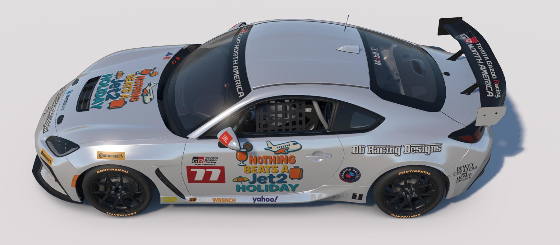 Preview of Nothing Beats a Jet2 Holiday/DB Racing Designs Toyota GR86 Livery by Drew Bennedick
