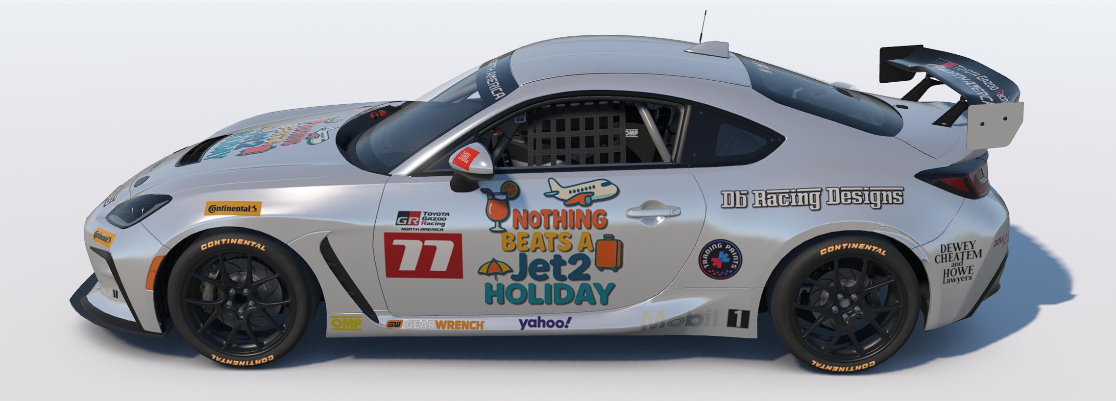Preview of Nothing Beats a Jet2 Holiday/DB Racing Designs Toyota GR86 Livery by Drew Bennedick