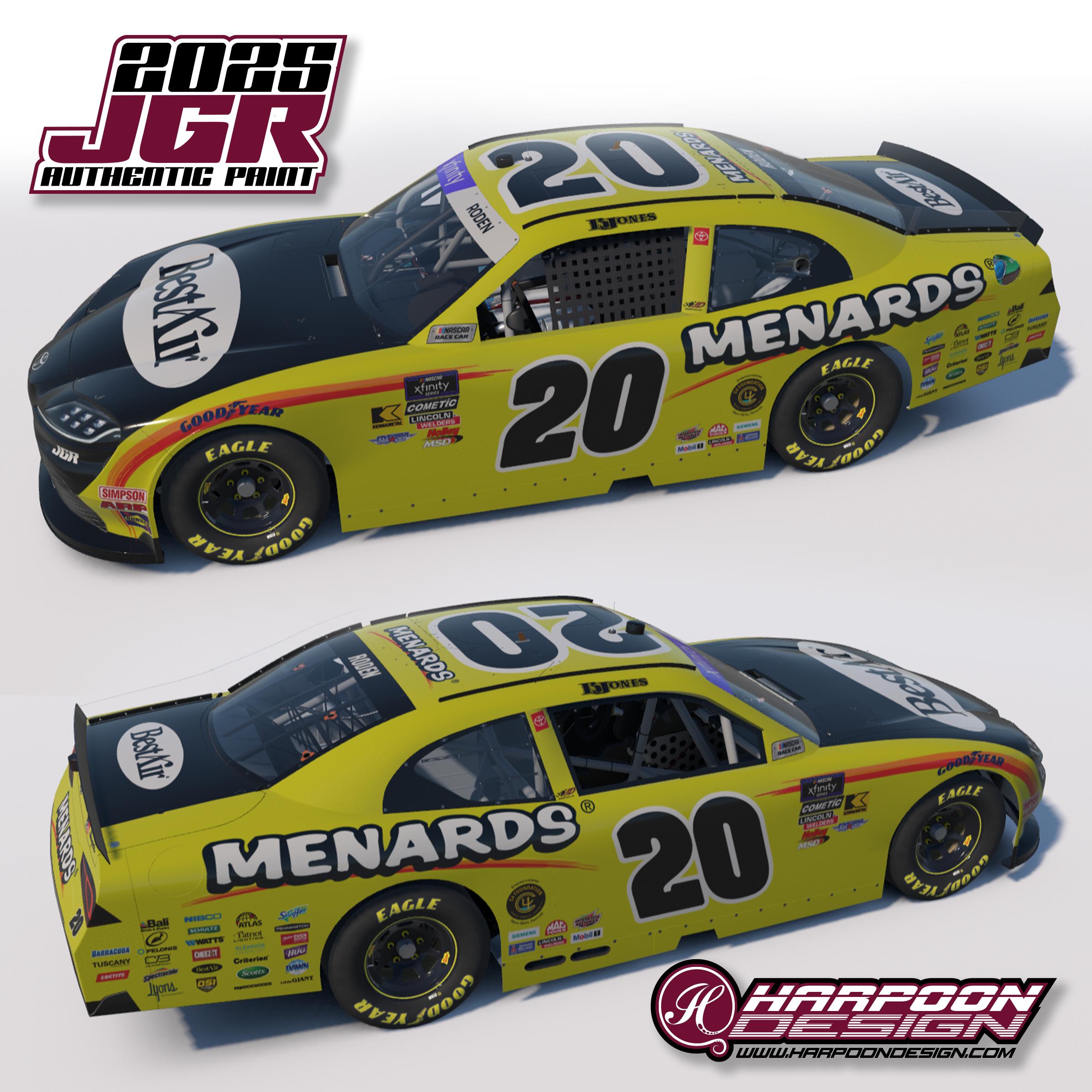 Preview of 2025 Brandon Jones Menards Best Air Toyota Supra by Brantley Roden