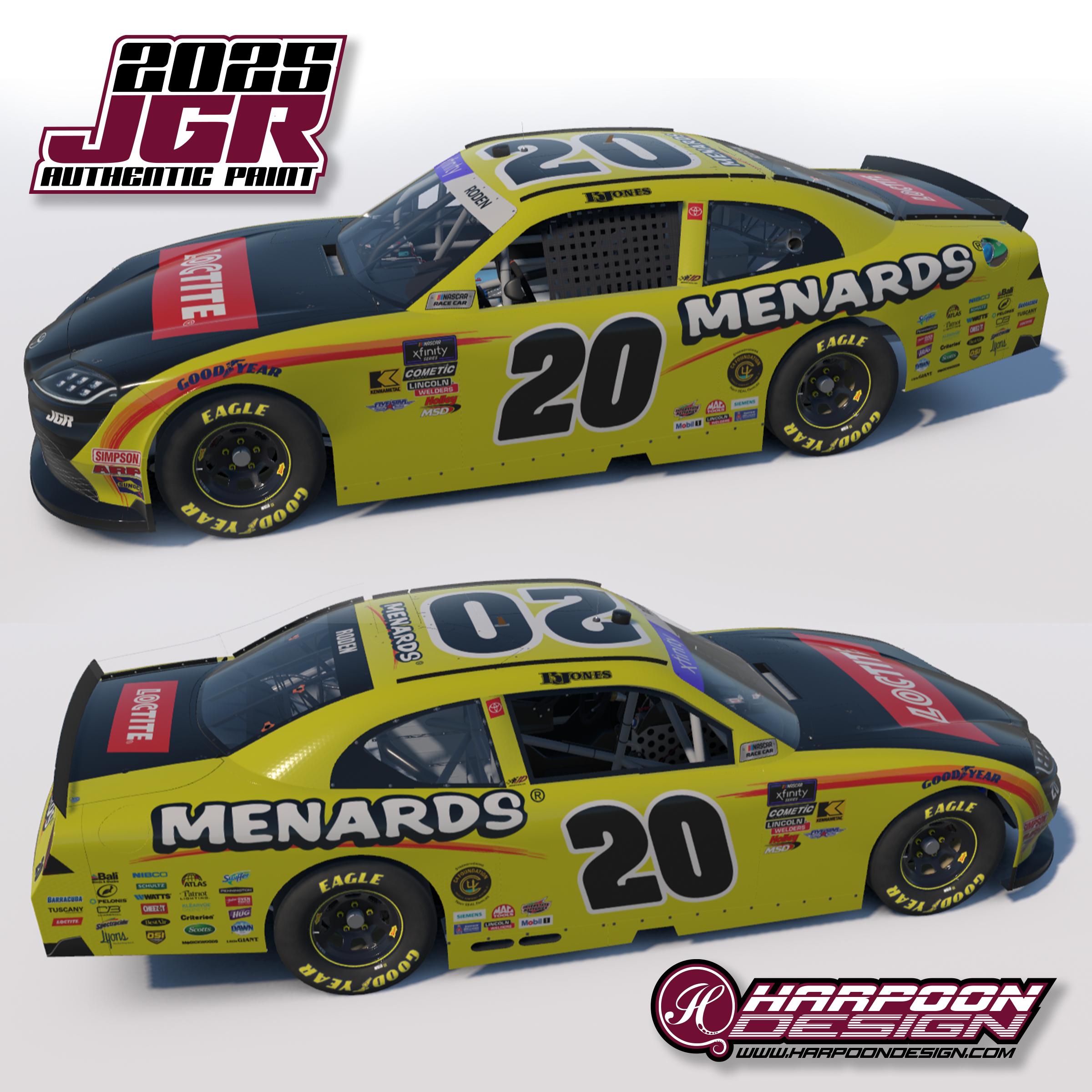 Preview of 2025 Brandon Jones Menards Loctite Toyota Supra by Brantley Roden