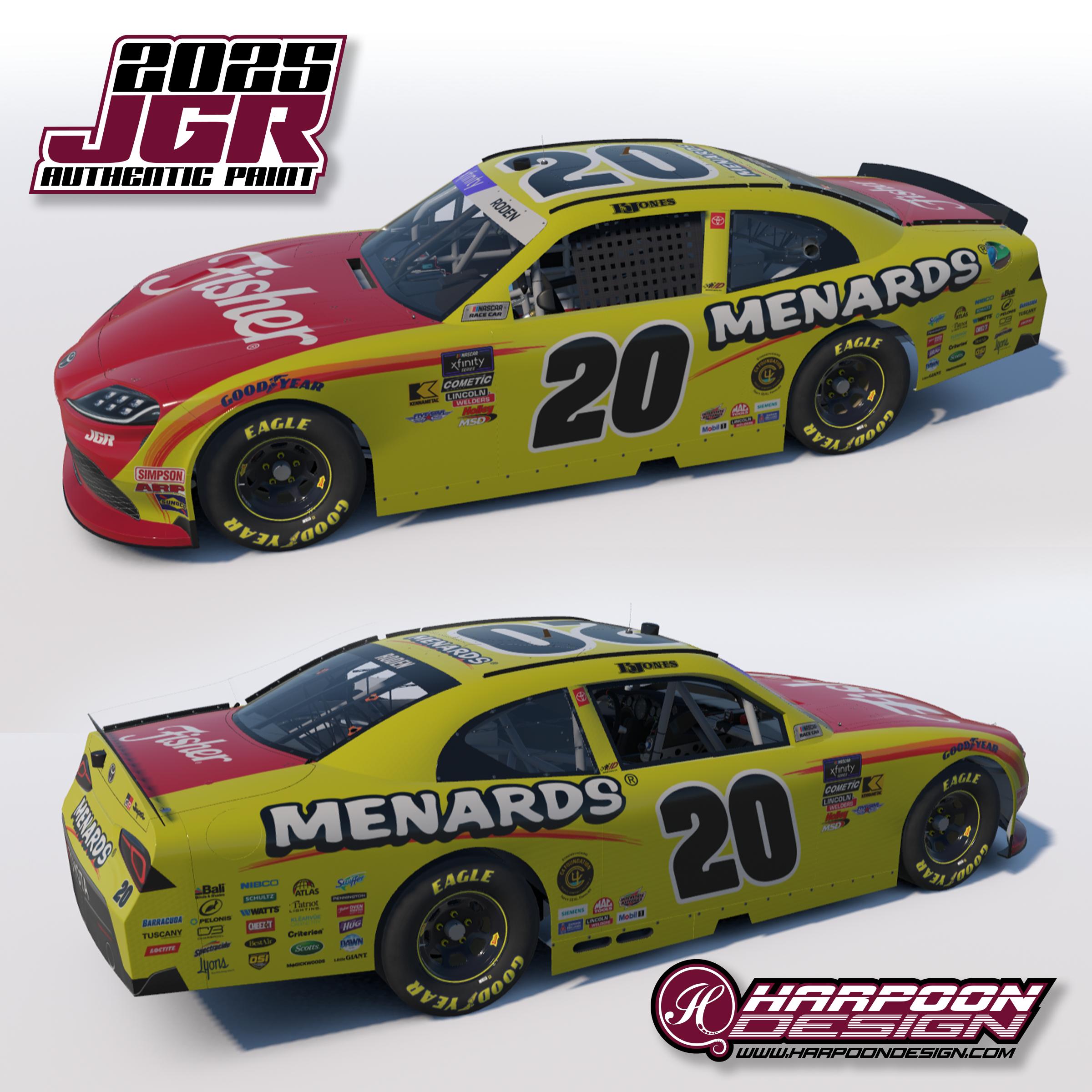 Preview of 2025 Brandon Jones Menards Fisher Toyota Supra by Brantley Roden