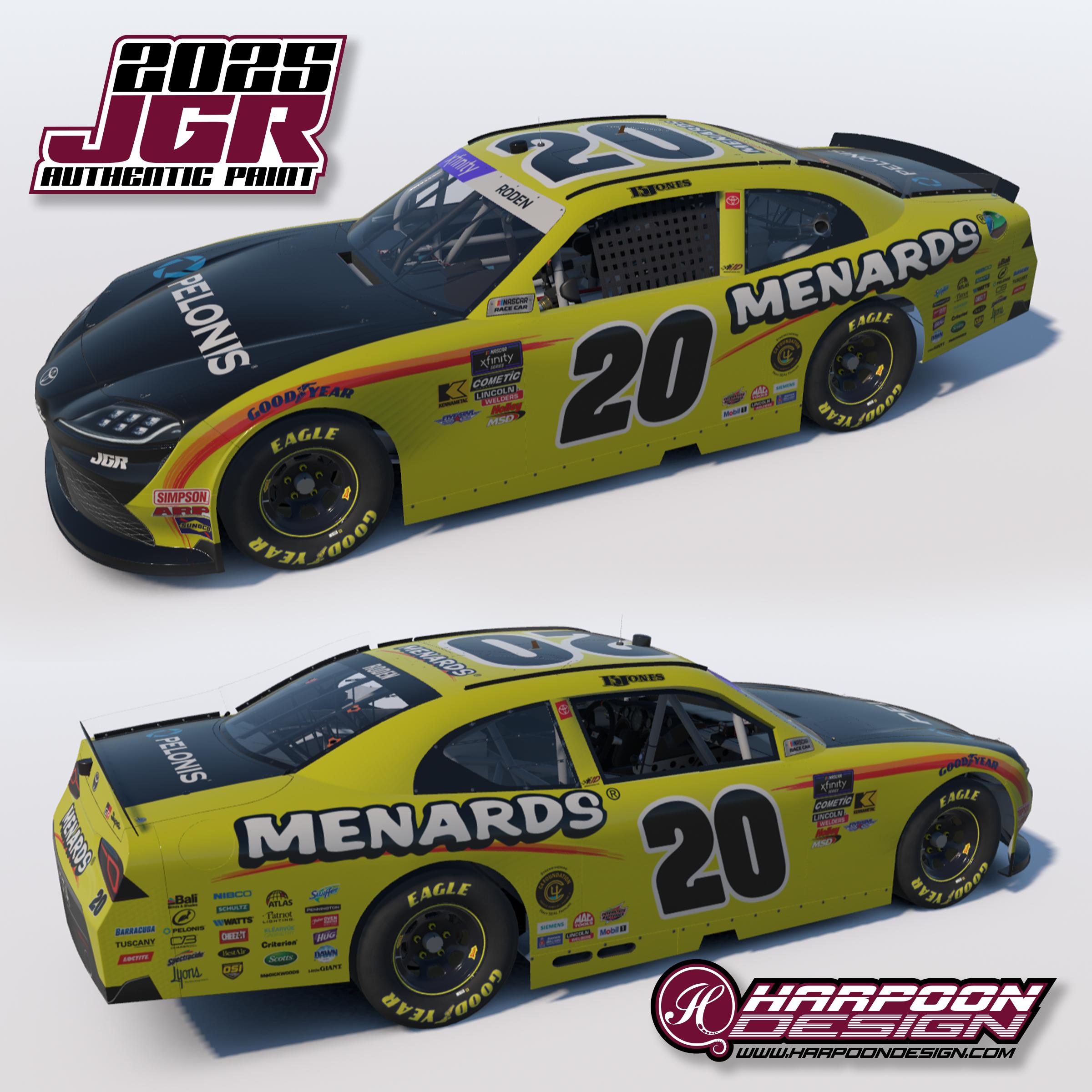 Preview of 2025 Brandon Jones Menards Pelonis Toyota Supra by Brantley Roden