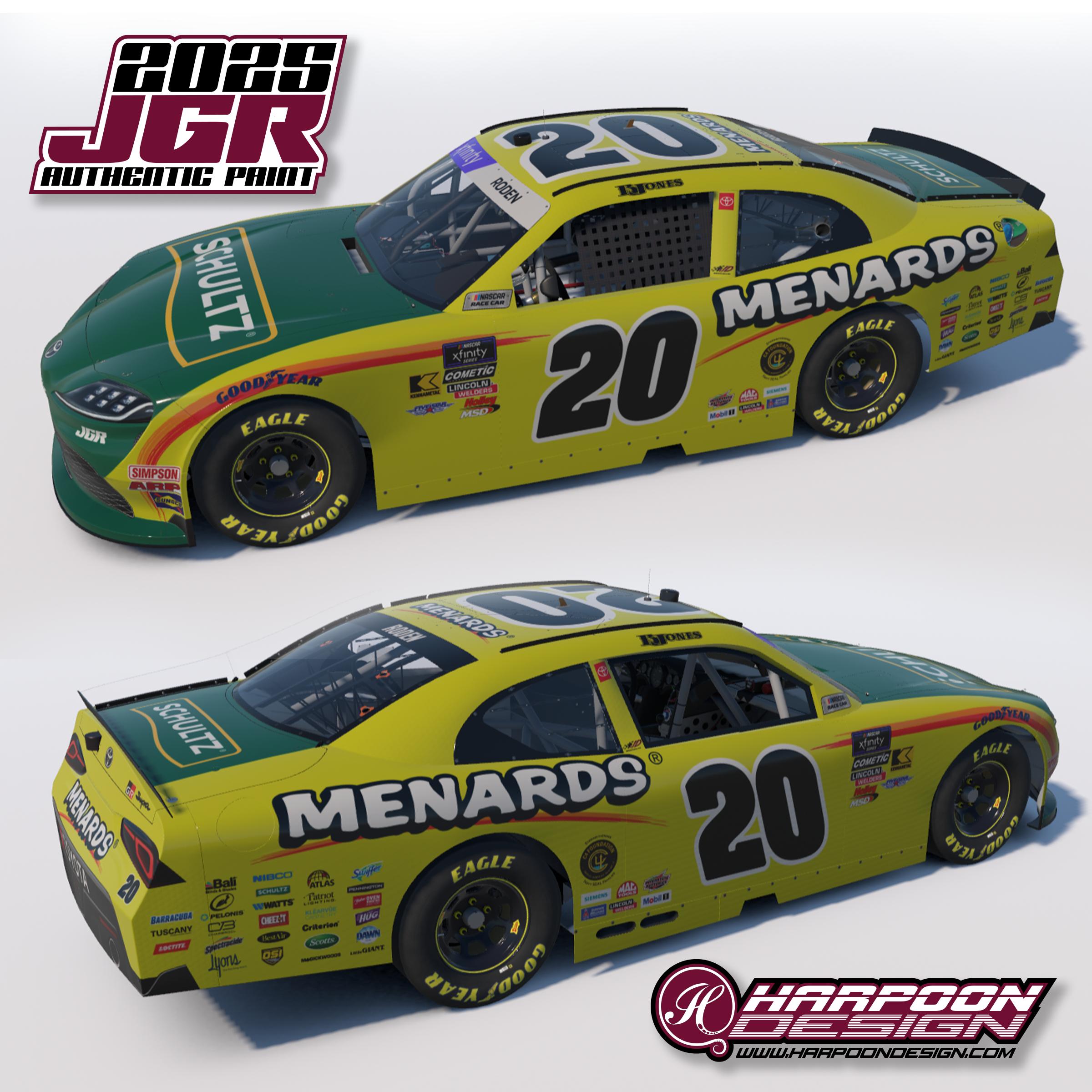 Preview of 2025 Brandon Jones Menards Schultz Toyota Supra by Brantley Roden