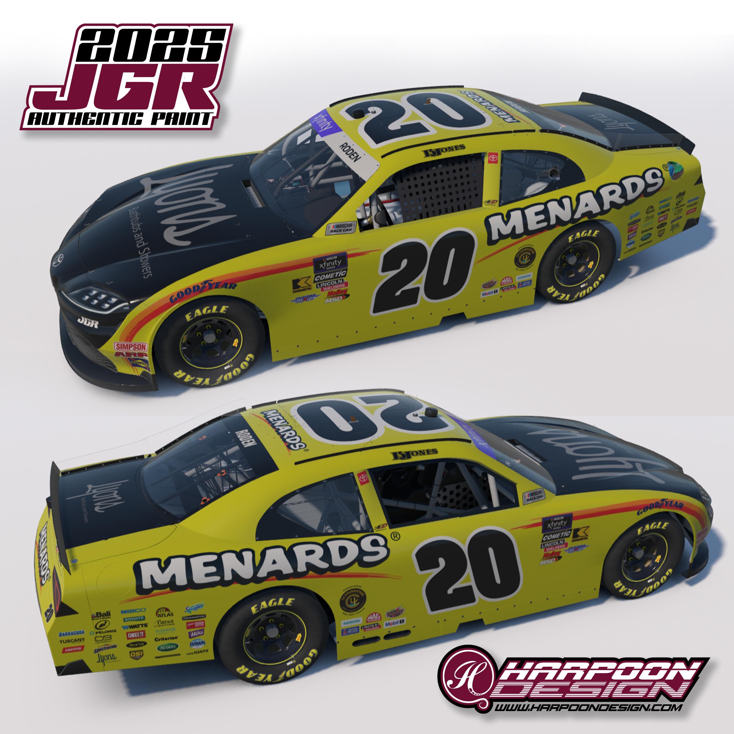 Preview of 2025 Brandon Jones Menards Lyons Toyota Supra by Brantley Roden
