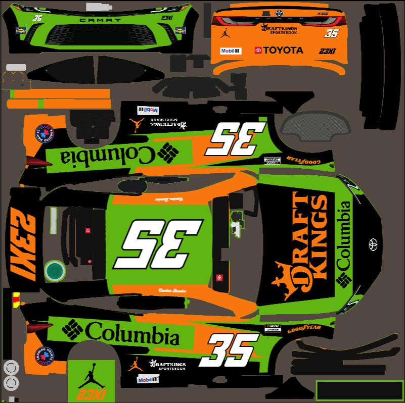 Preview of Fantasy 23XI Alt Draft Kings #35 Next Gen Toyota by Caolan D.