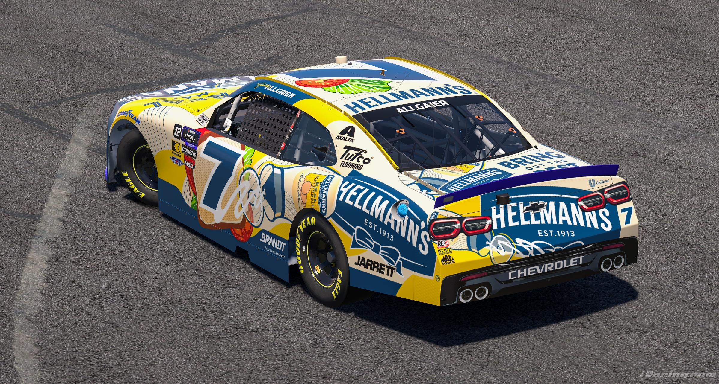 Preview of 2025 Justin Allgaier Hellmanns Squeeze Bottle Chevrolet by Ryan A Williams